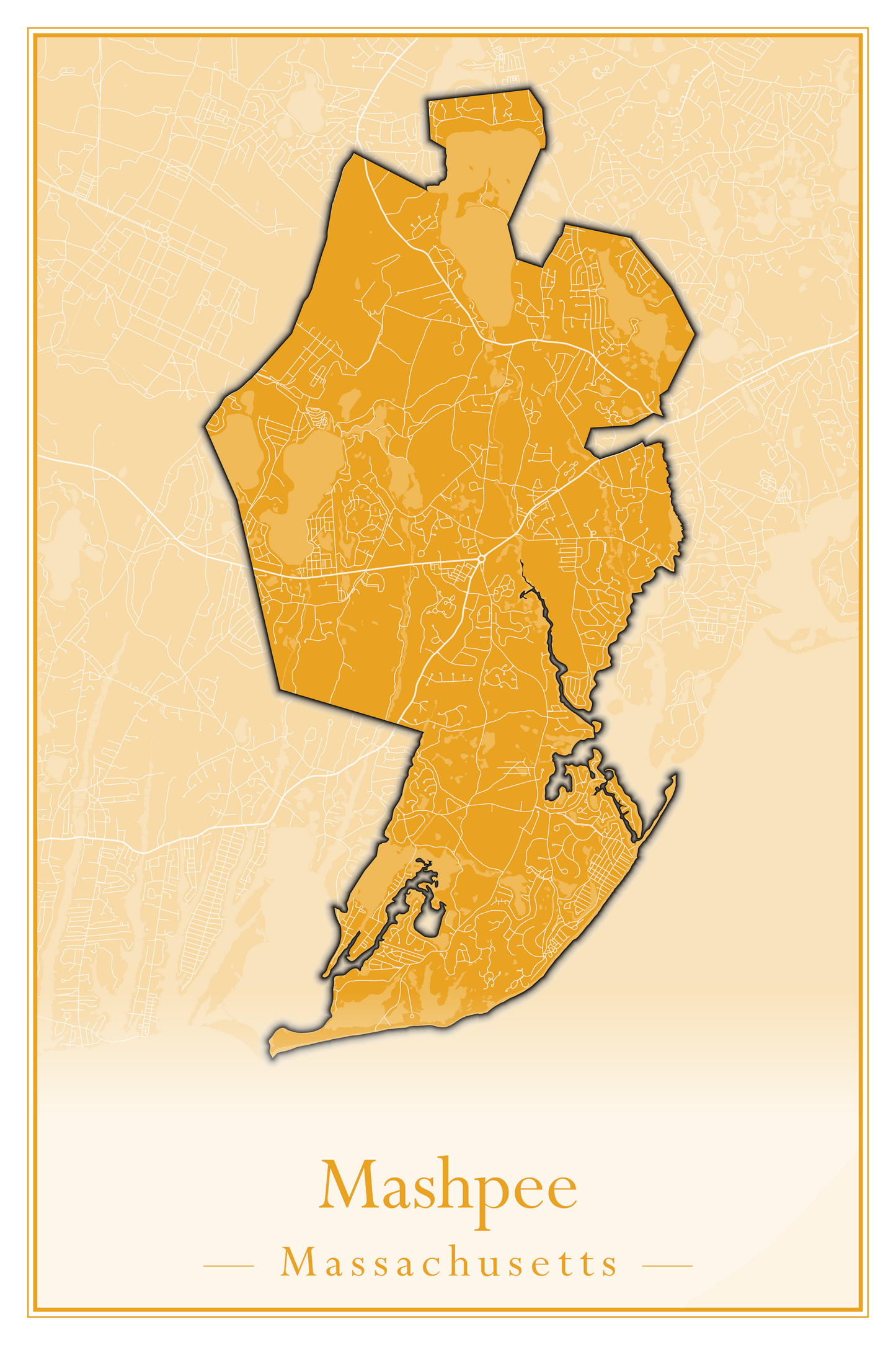 Massachusetts Towns - Street Map (Marion - Mashpee)