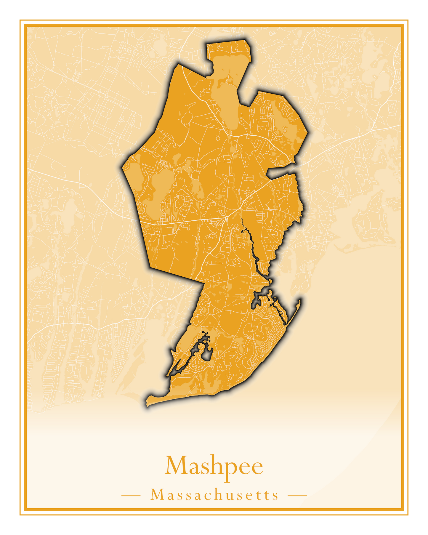 Massachusetts Towns - Street Map (Marion - Mashpee)