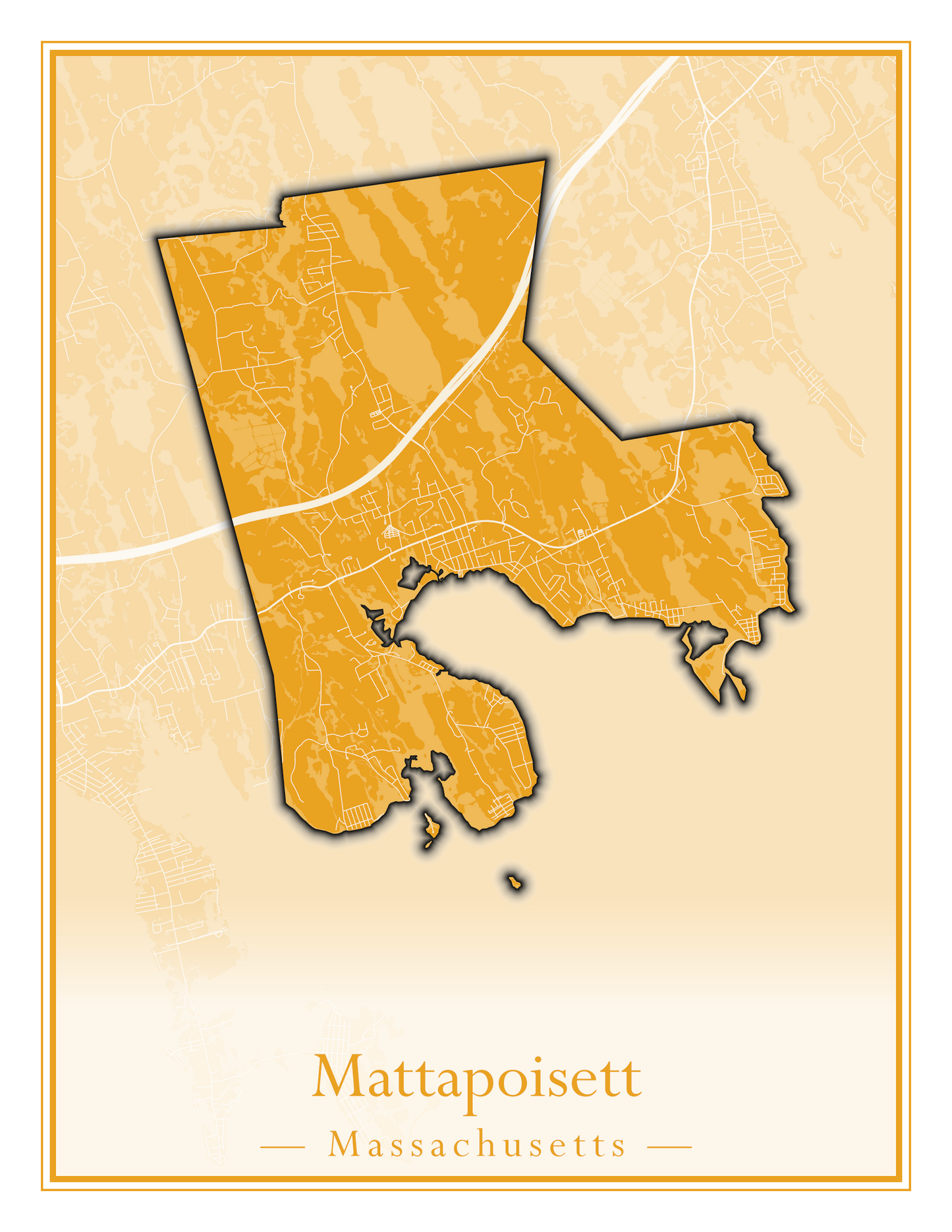 Massachusetts Towns - Street Map (Mattapoisett - Medford)