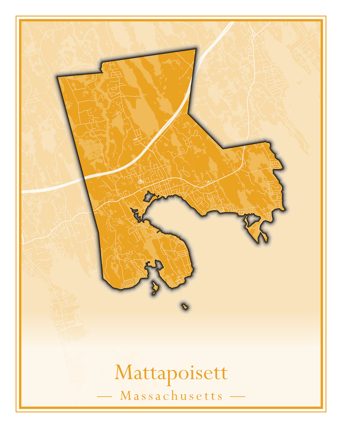 Massachusetts Towns - Street Map (Mattapoisett - Medford)