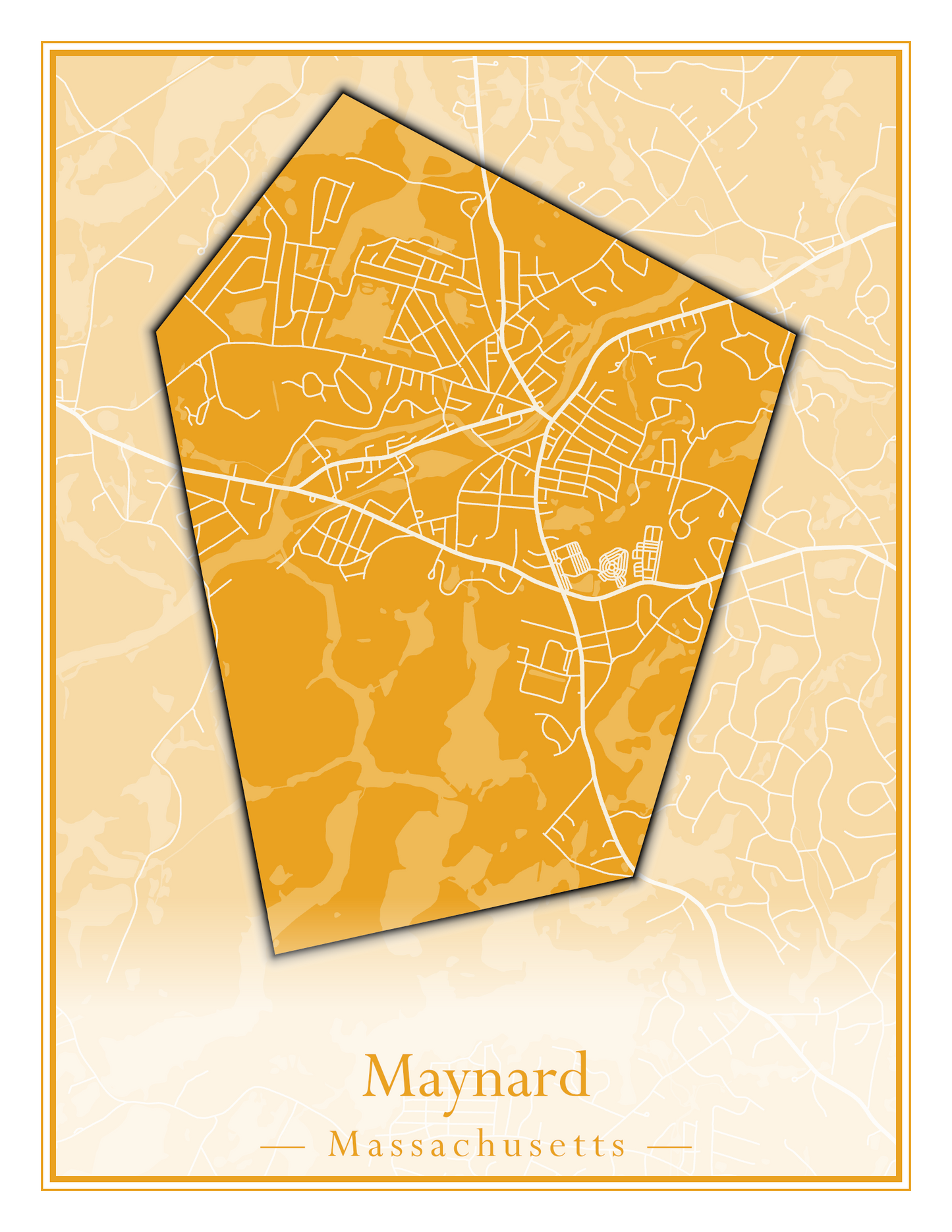 Massachusetts Towns - Street Map (Mattapoisett - Medford)