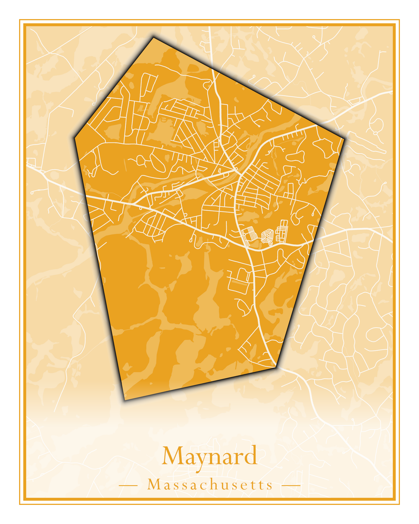 Massachusetts Towns - Street Map (Mattapoisett - Medford)