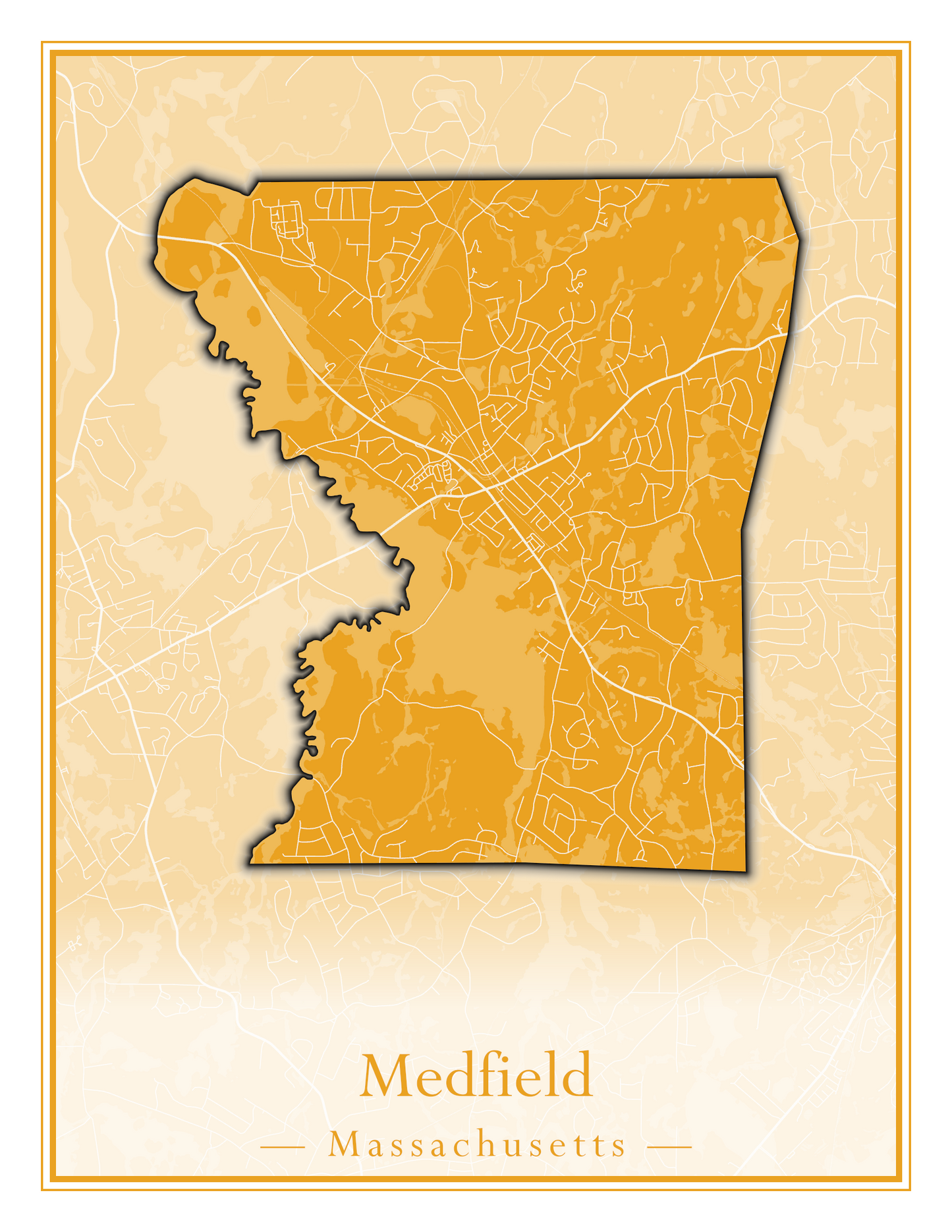 Massachusetts Towns - Street Map (Mattapoisett - Medford)