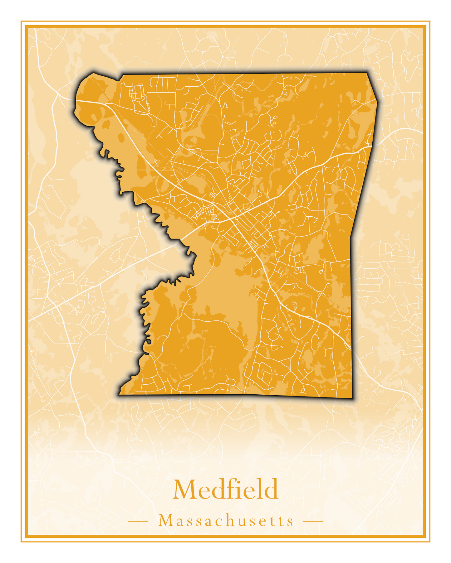 Massachusetts Towns - Street Map (Mattapoisett - Medford)