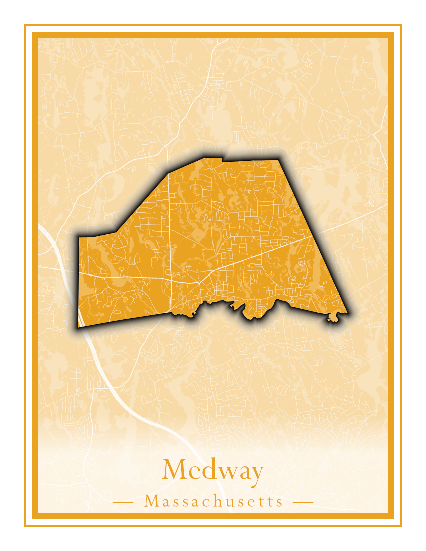 Massachusetts Towns - Street Map (Medway - Merrimac)