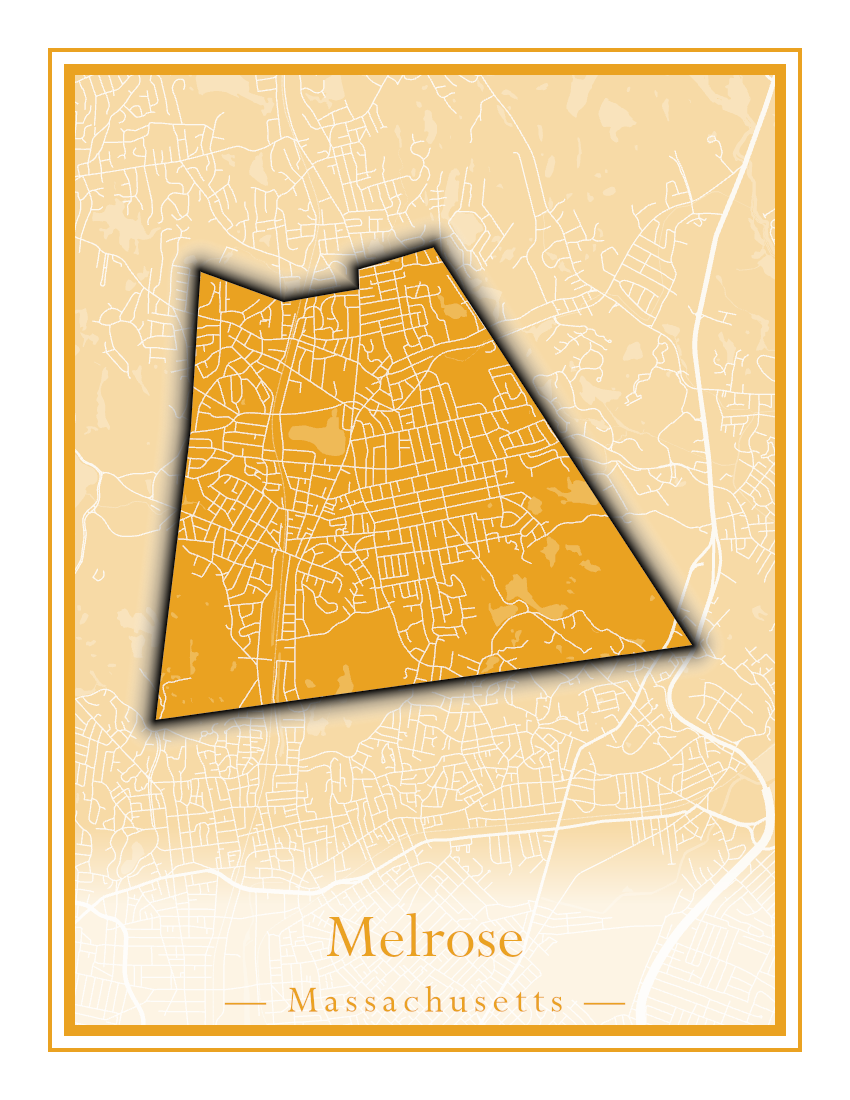 Massachusetts Towns - Street Map (Medway - Merrimac)