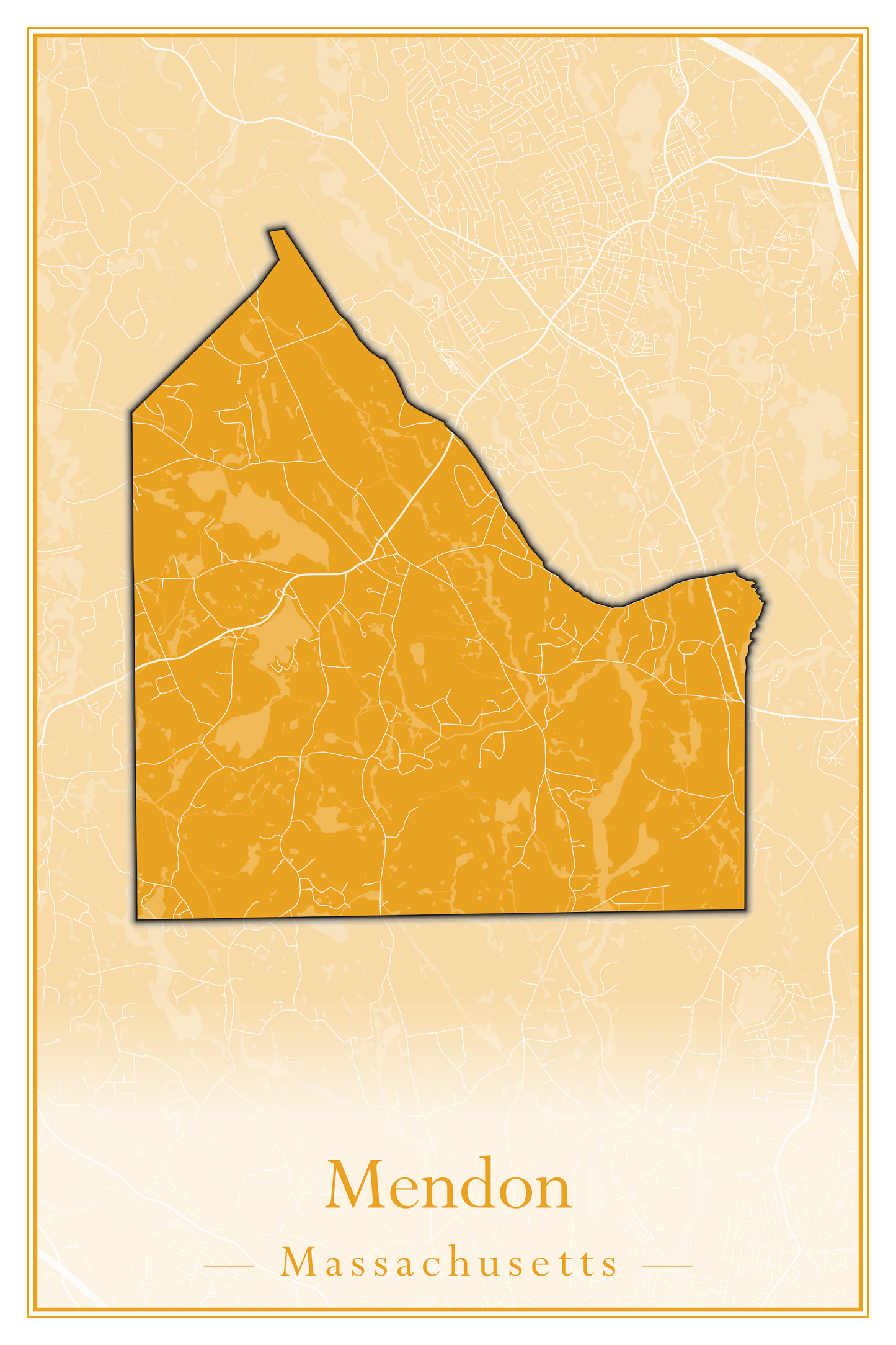 Massachusetts Towns - Street Map (Medway - Merrimac)