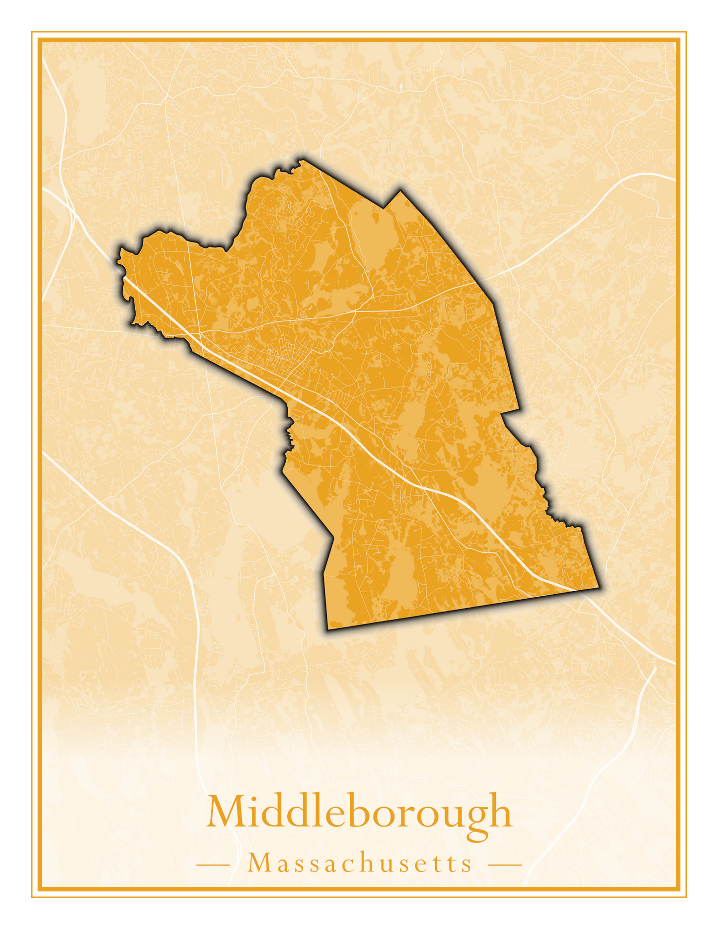 Massachusetts Towns - Street Map (Methuen - Middleton)