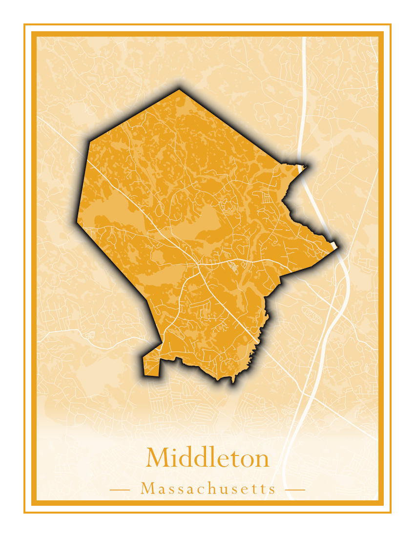 Massachusetts Towns - Street Map (Methuen - Middleton)