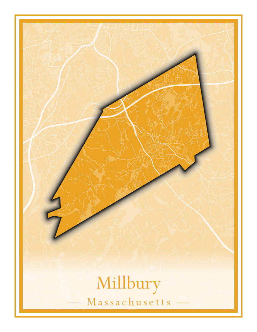 Massachusetts Towns - Street Map (Milford - Millville)