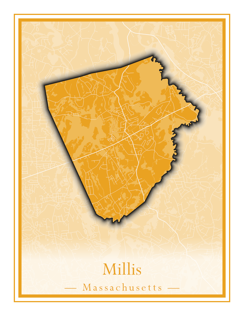 Massachusetts Towns - Street Map (Milford - Millville)