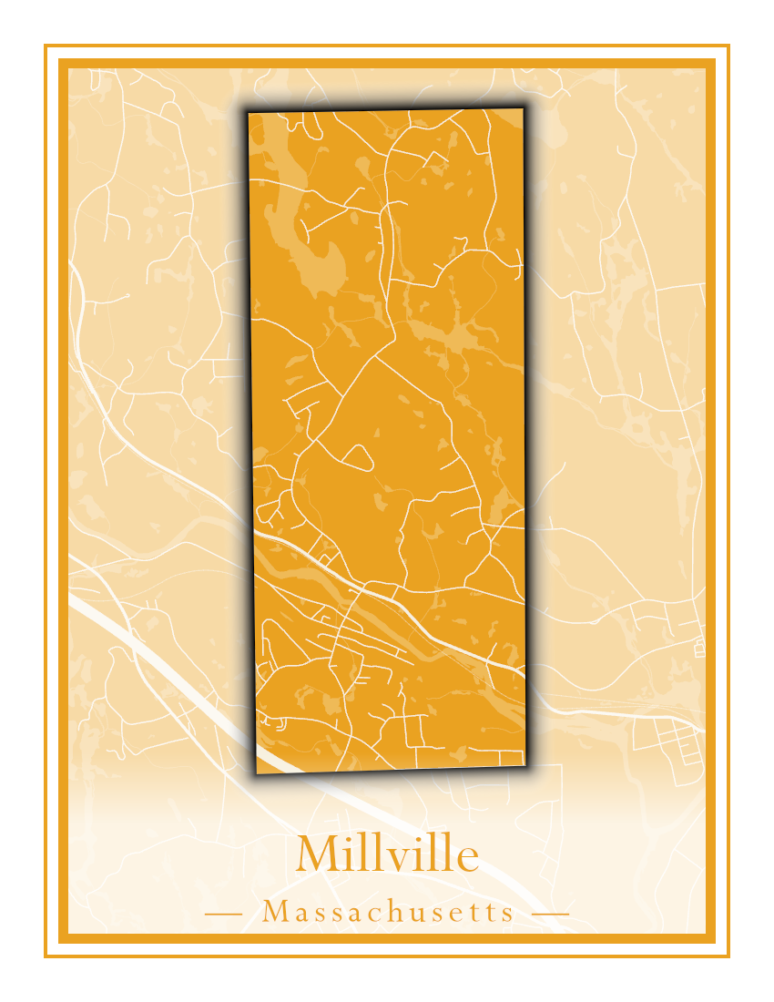 Massachusetts Towns - Street Map (Milford - Millville)