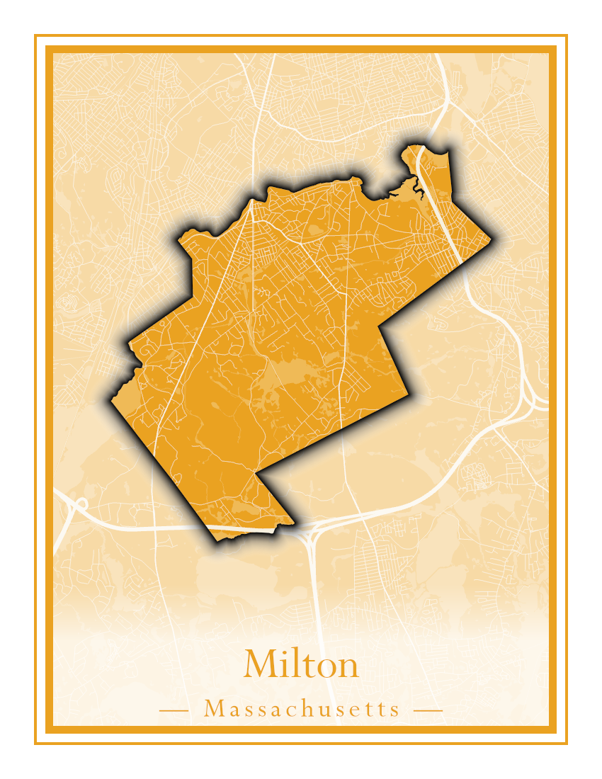 Massachusetts Towns - Street Map (Milton - Montague)