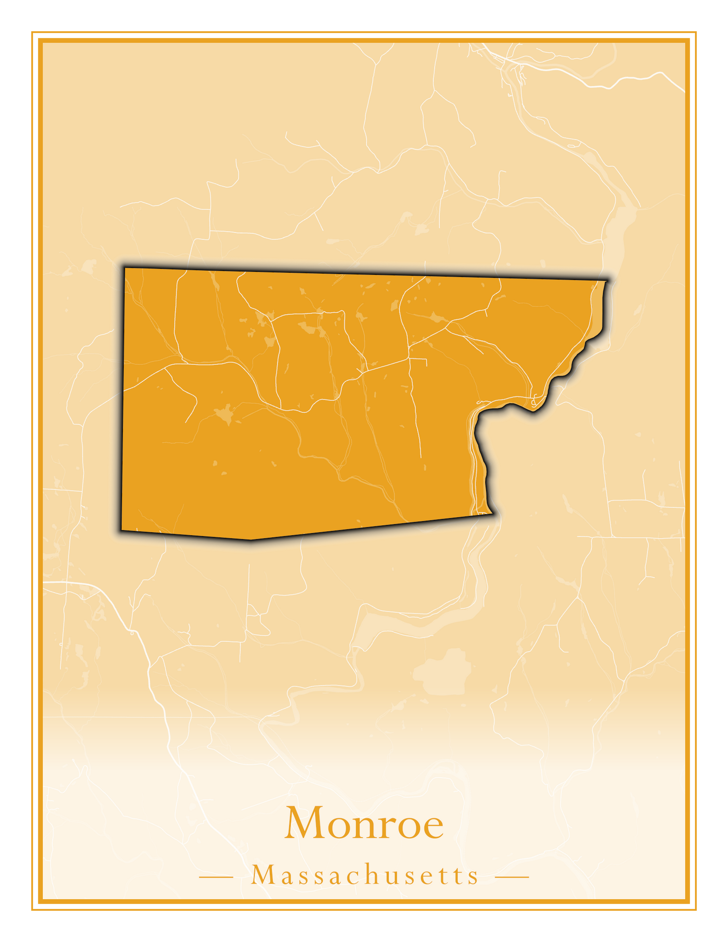 Massachusetts Towns - Street Map (Milton - Montague)