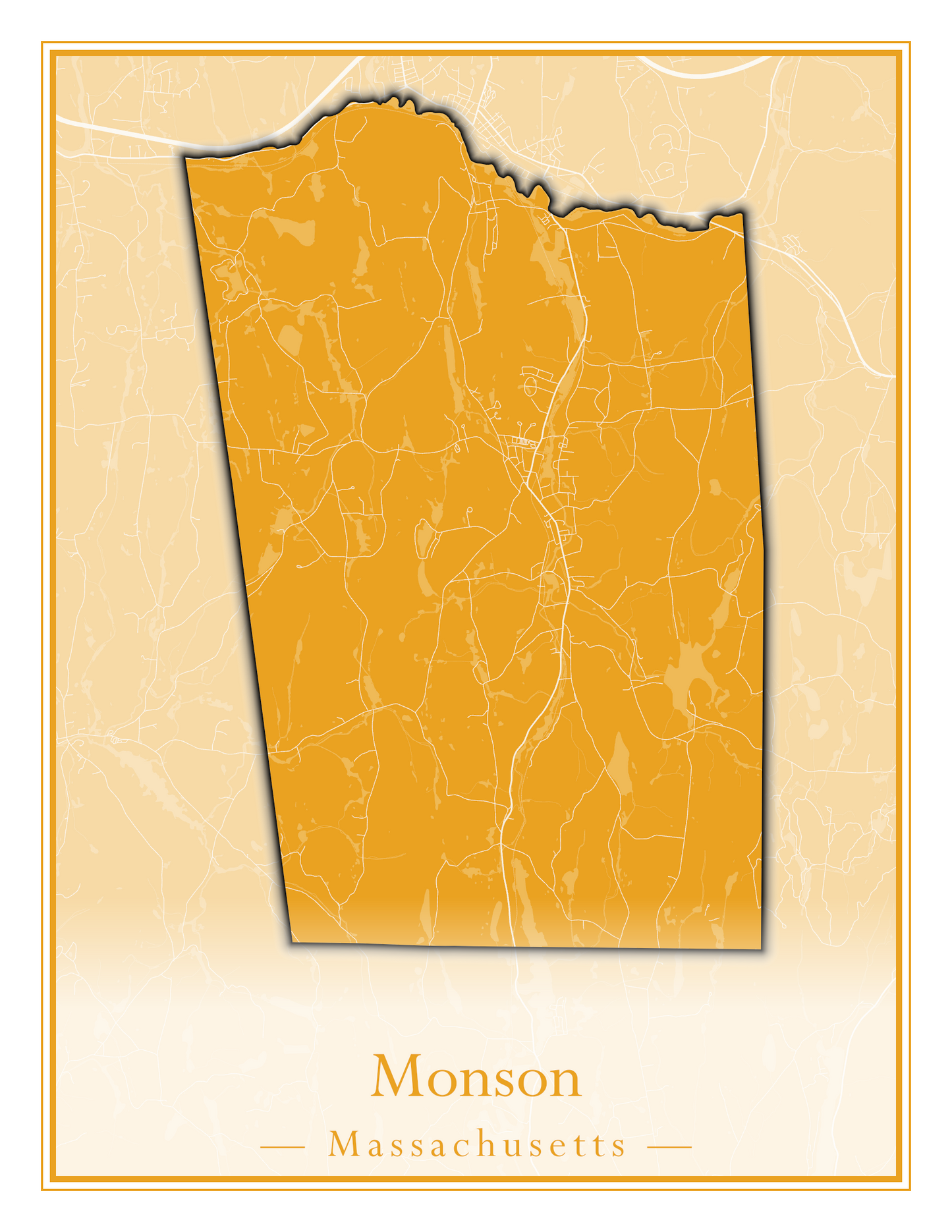 Massachusetts Towns - Street Map (Milton - Montague)