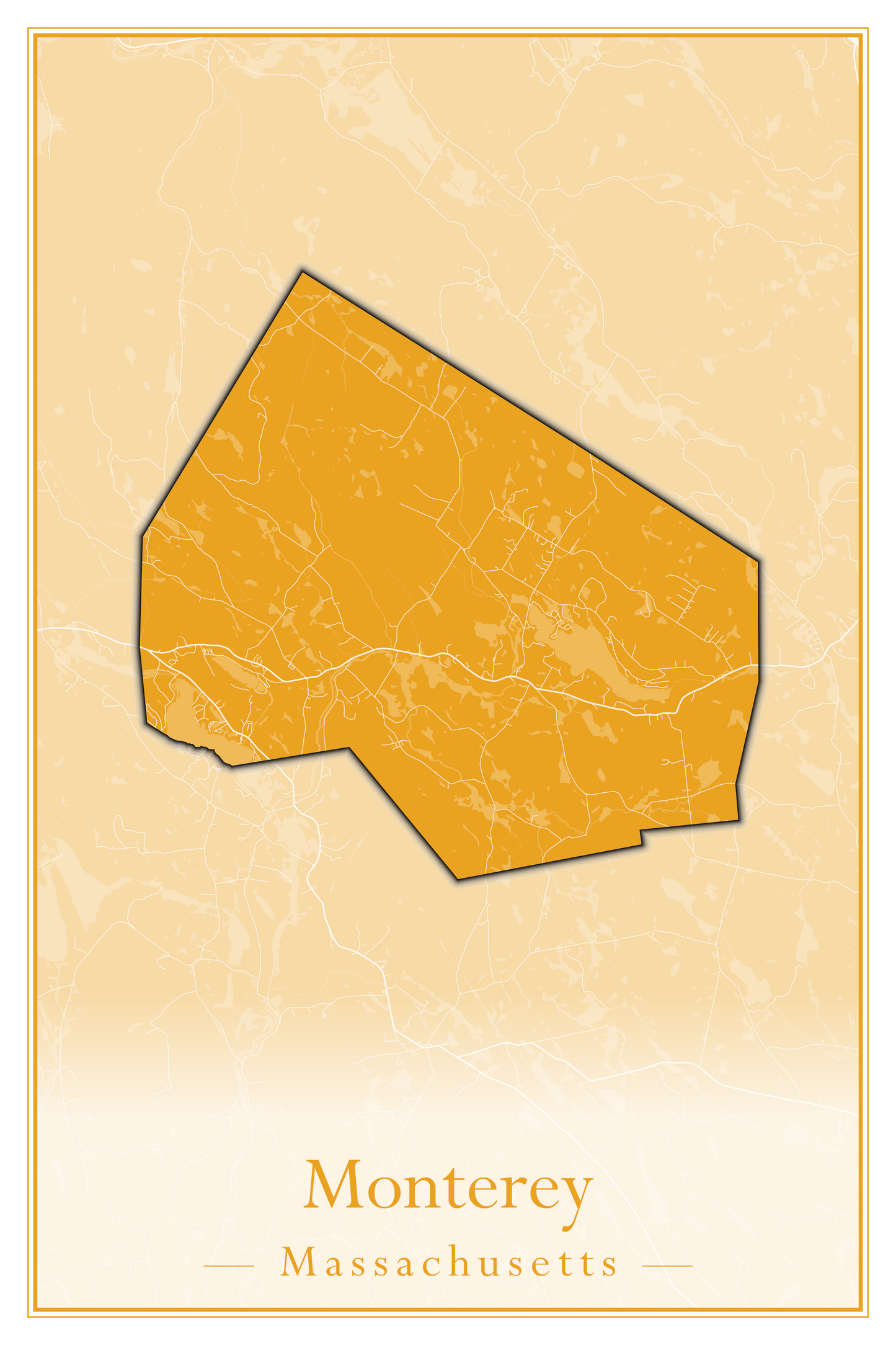 Massachusetts Towns - Street Map (Monterey - Nahant)