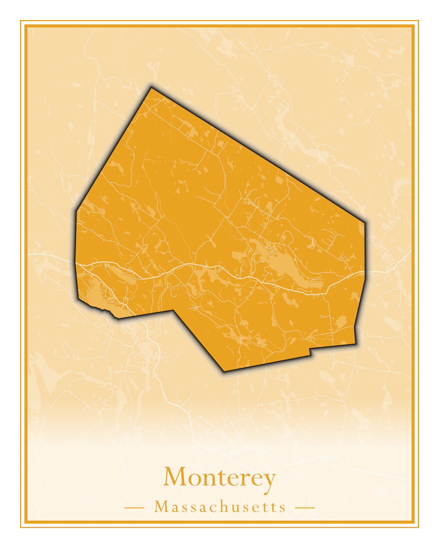 Massachusetts Towns - Street Map (Monterey - Nahant)