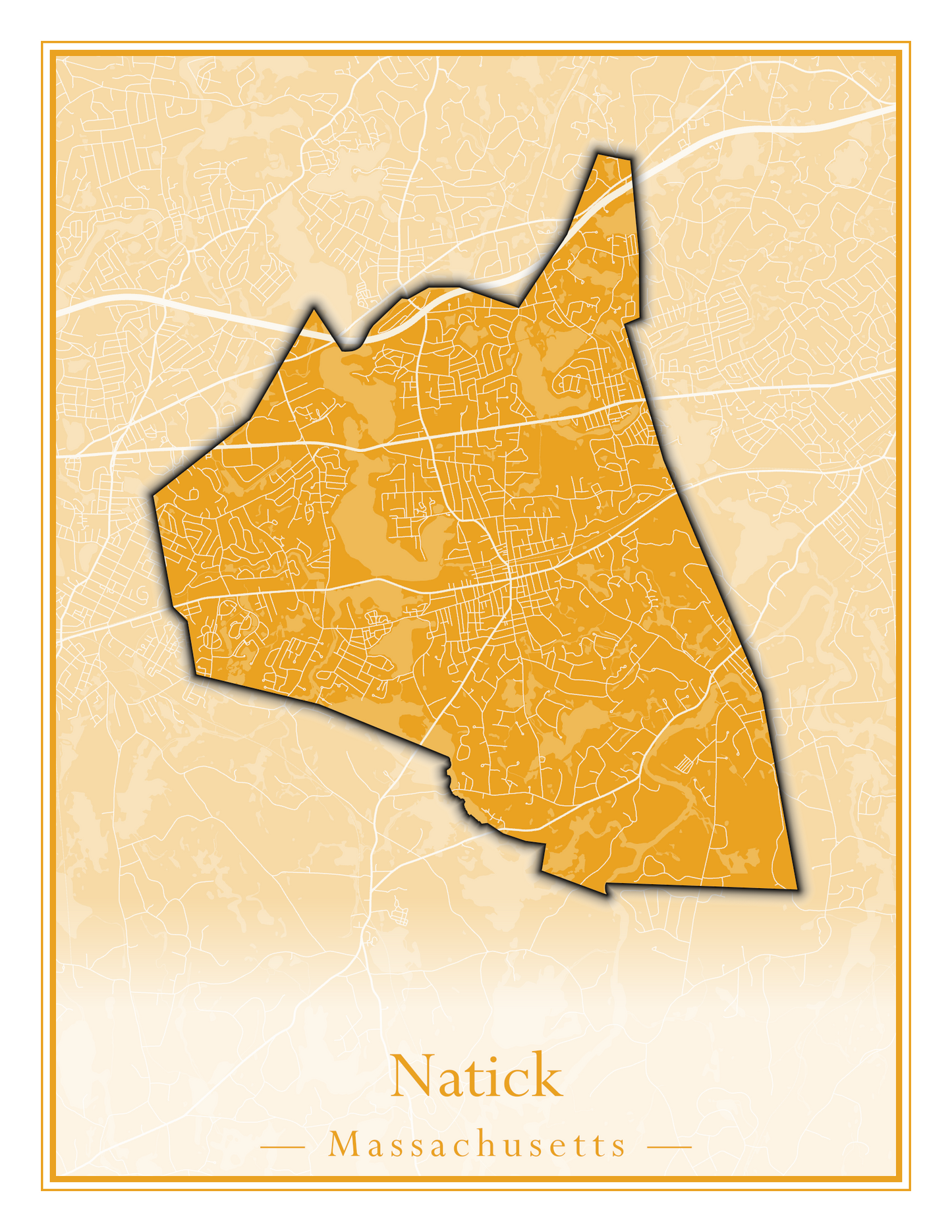 Massachusetts Towns - Street Map (Nantucket - New Ashford)