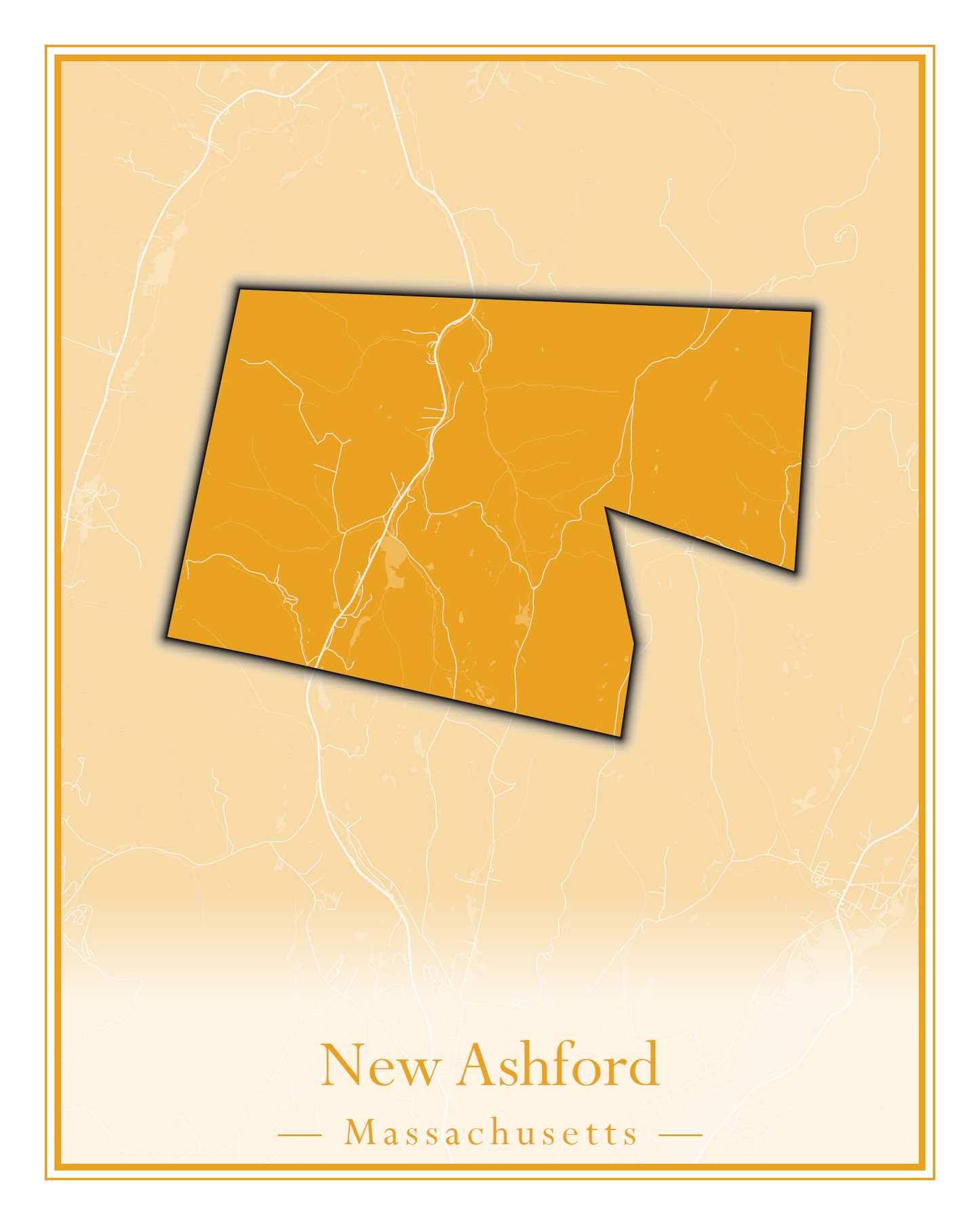 Massachusetts Towns - Street Map (Nantucket - New Ashford)