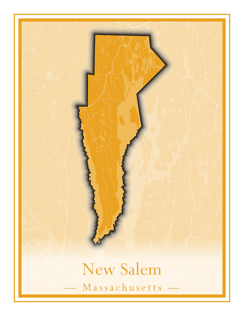 Massachusetts Towns - Street Map (New Bedford - New Salem)