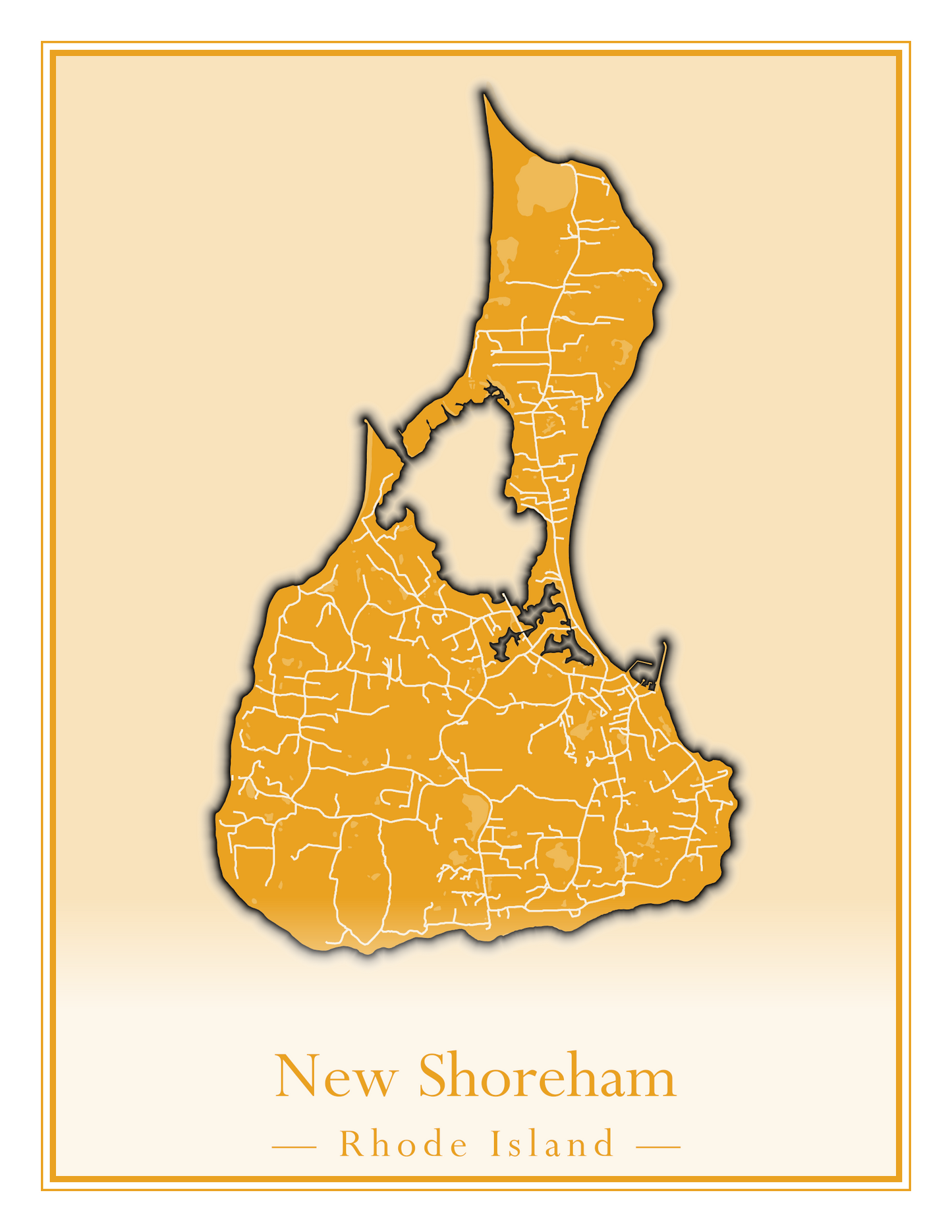 Rhode Island Towns - Street Map (New Shoreham - North Providence)