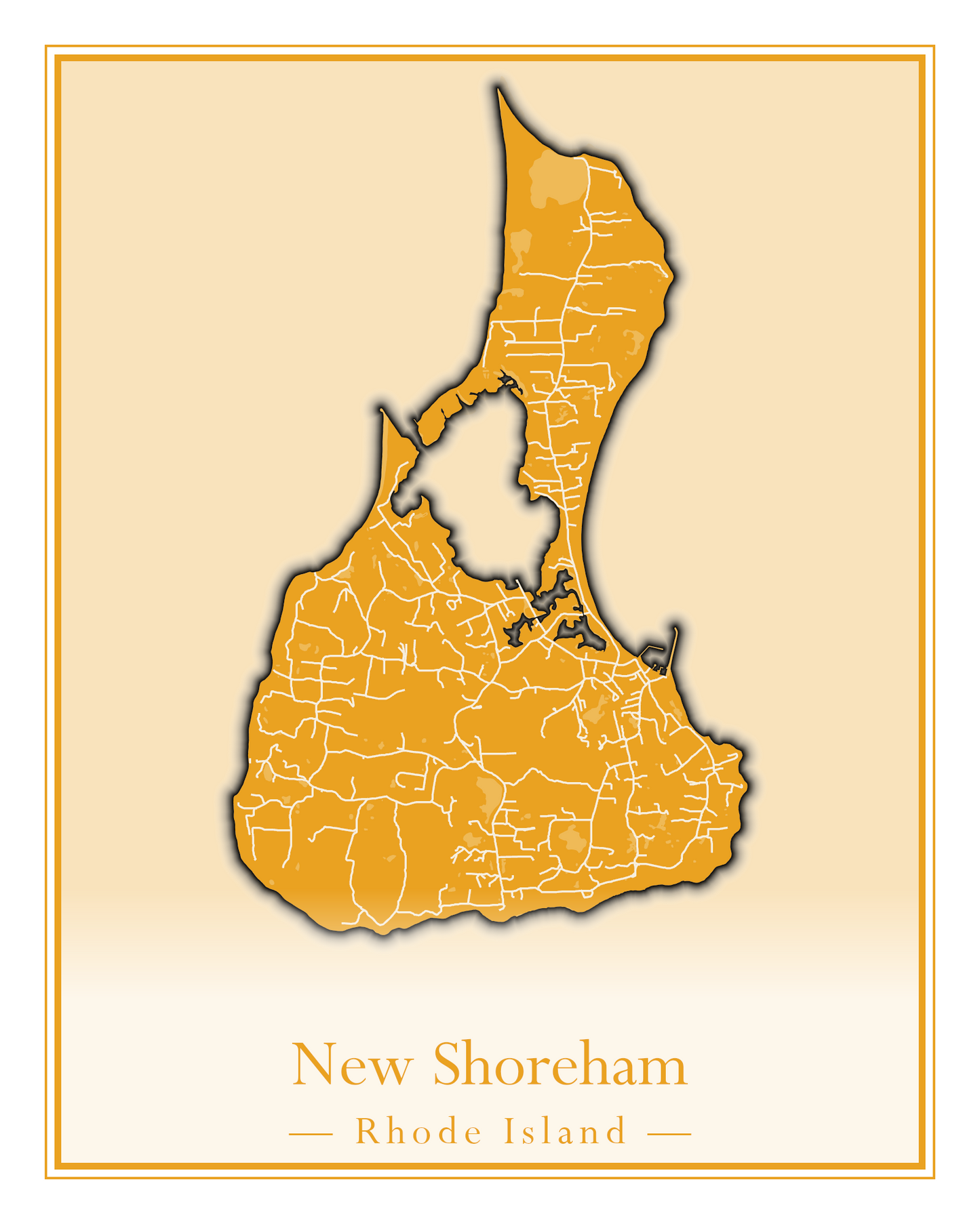 Rhode Island Towns - Street Map (New Shoreham - North Providence)