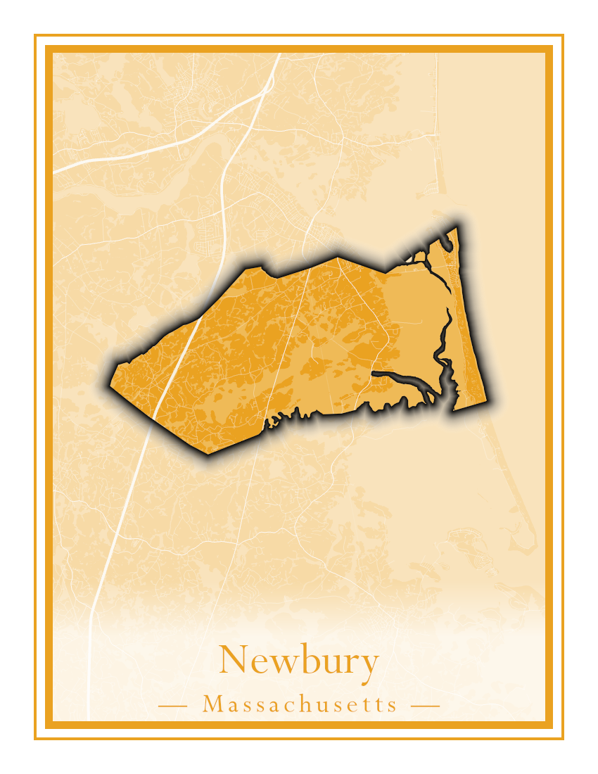 Massachusetts Towns - Street Map (Newbury - Norfolk)