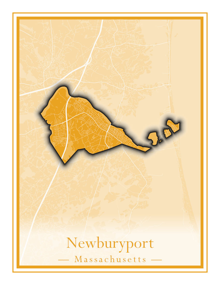 Massachusetts Towns - Street Map (Newbury - Norfolk)