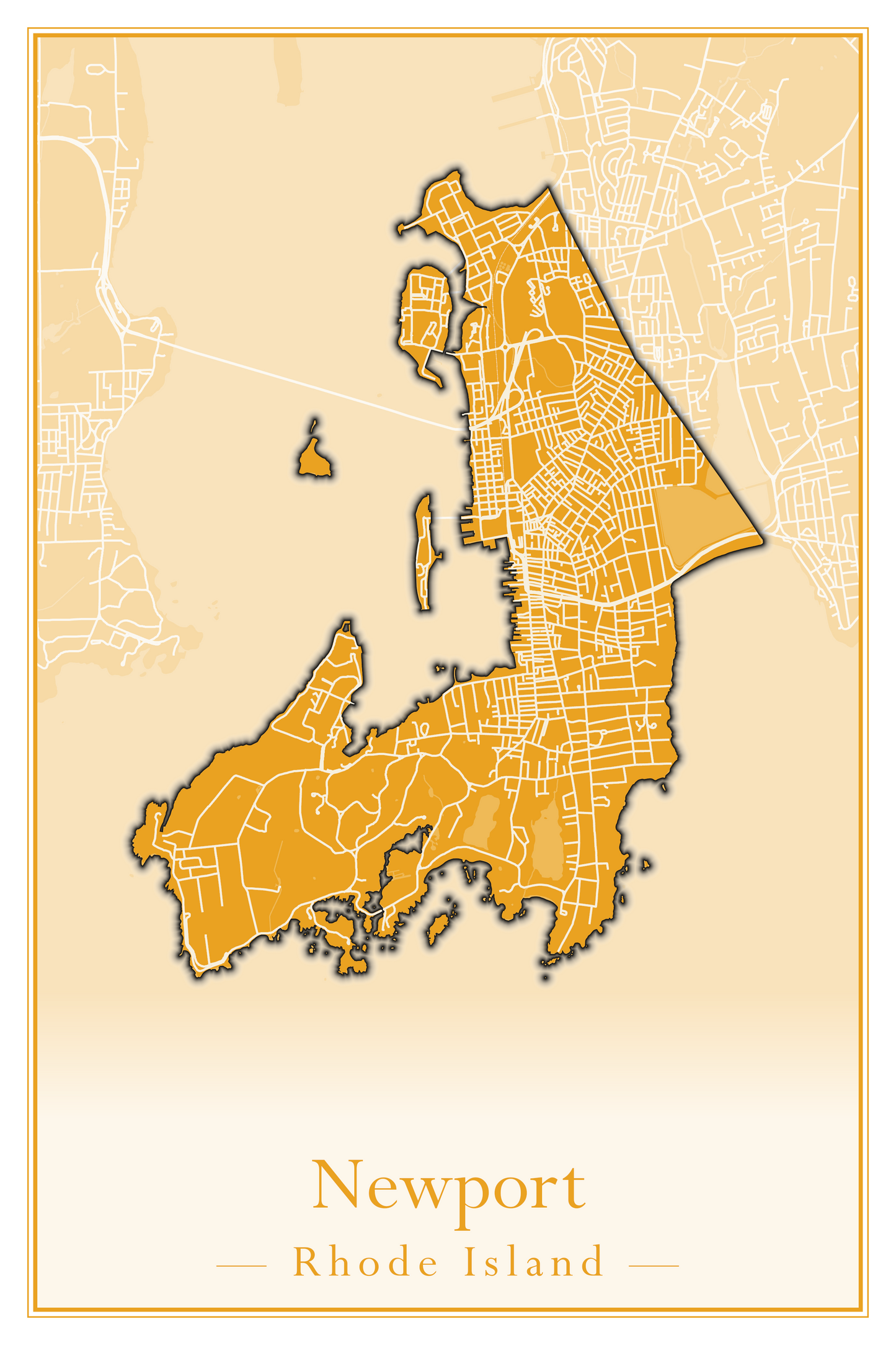 Rhode Island Towns - Street Map (New Shoreham - North Providence)