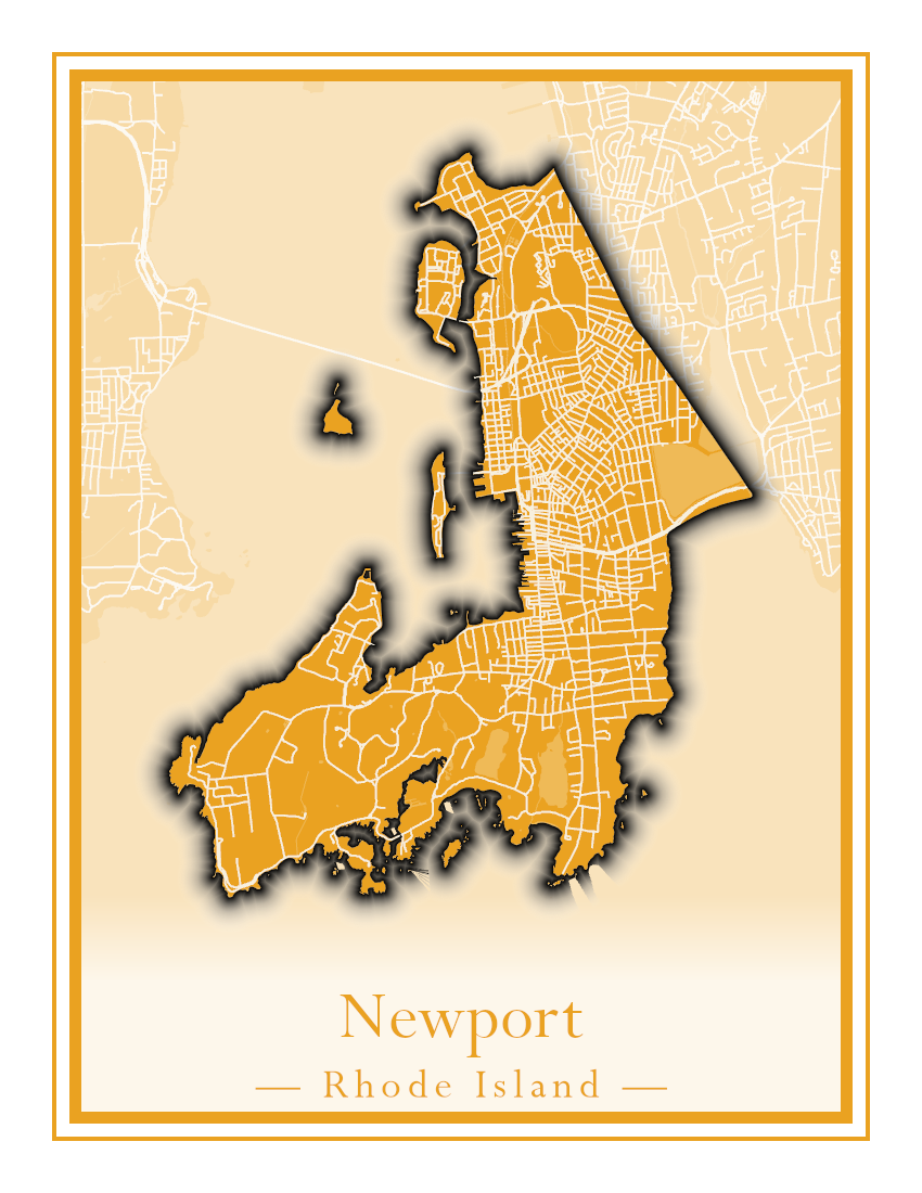 Rhode Island Towns - Street Map (New Shoreham - North Providence)