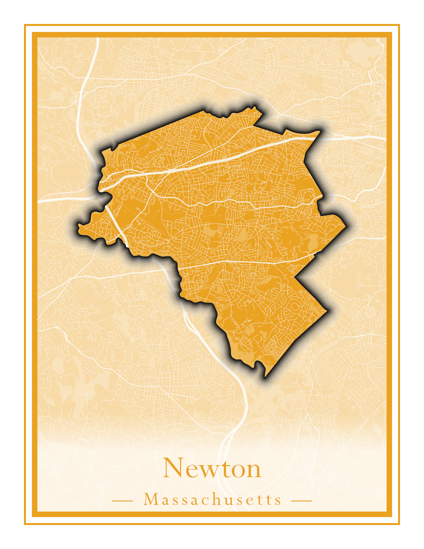 Massachusetts Towns - Street Map (Newbury - Norfolk)