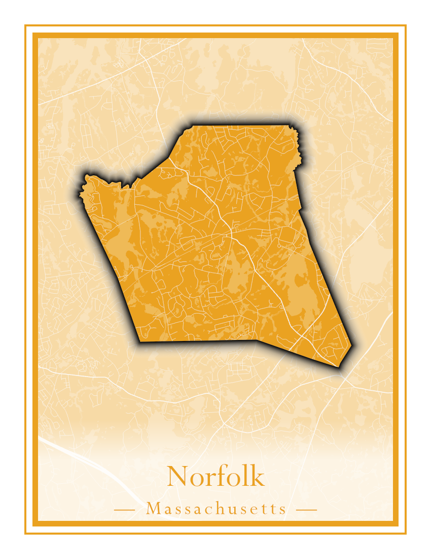 Massachusetts Towns - Street Map (Newbury - Norfolk)