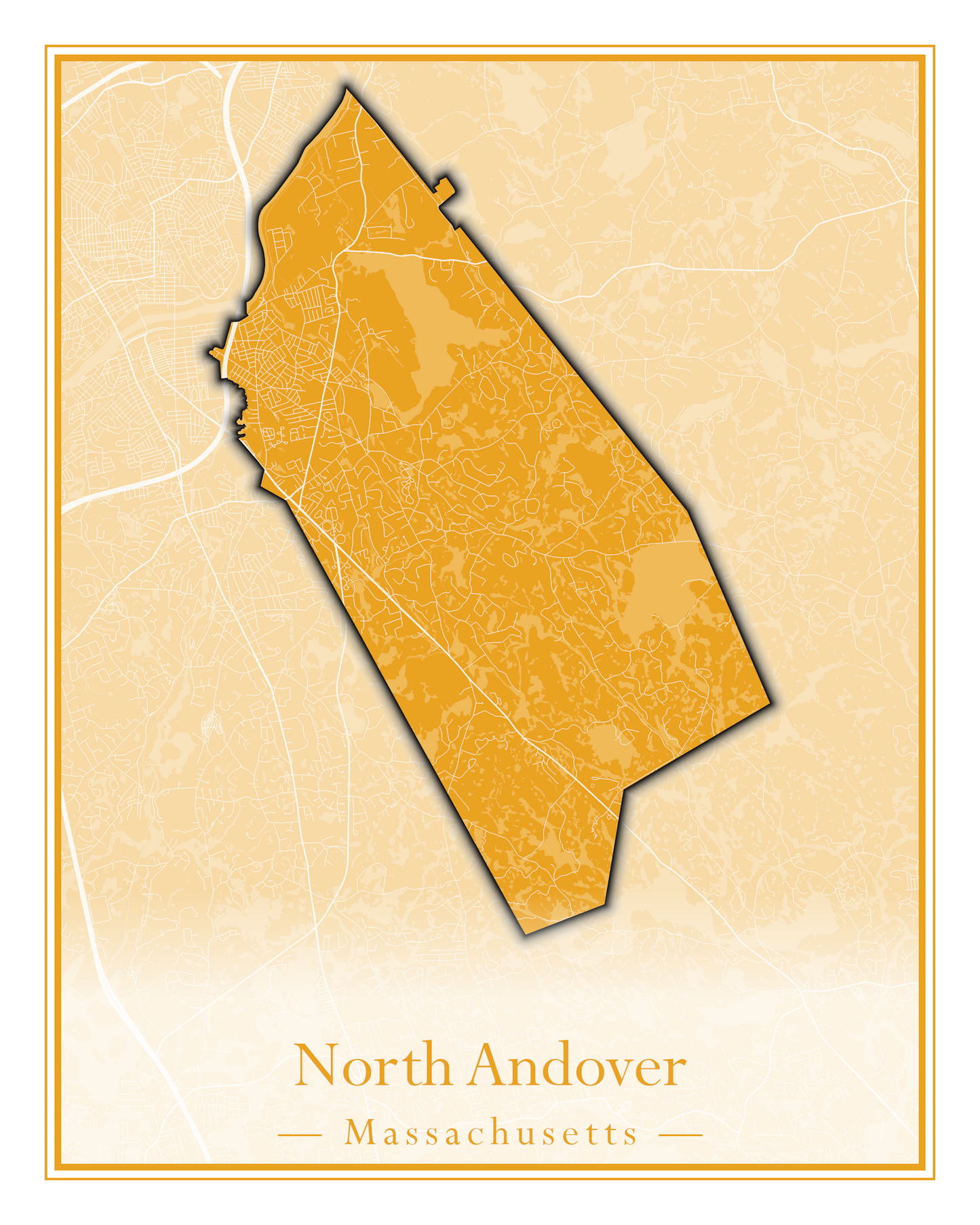 Massachusetts Towns - Street Map (North Adams - North Brookfield)