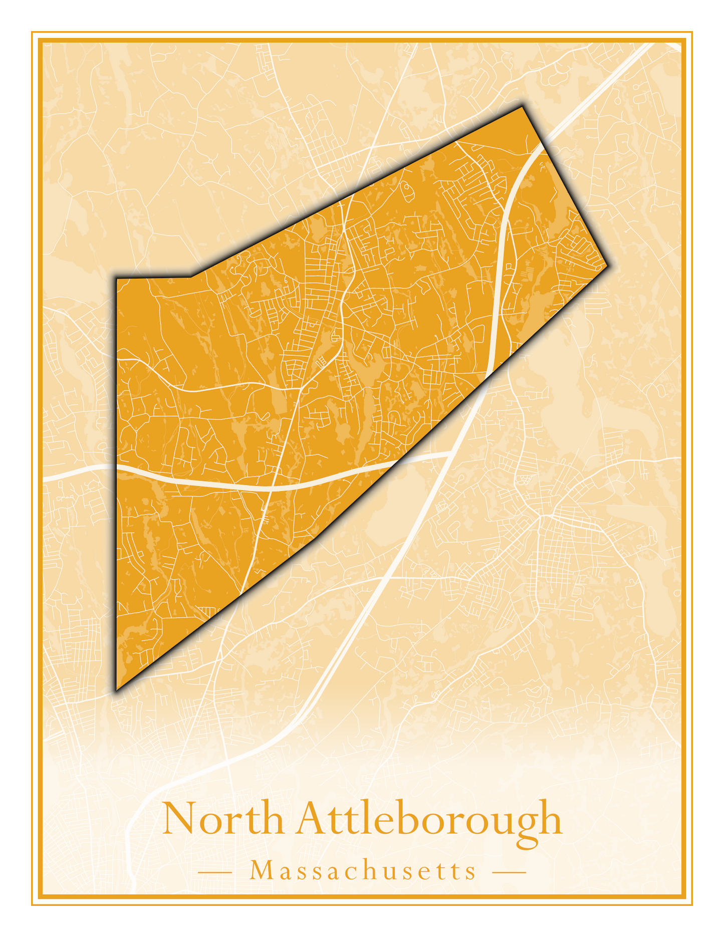 Massachusetts Towns - Street Map (North Adams - North Brookfield)