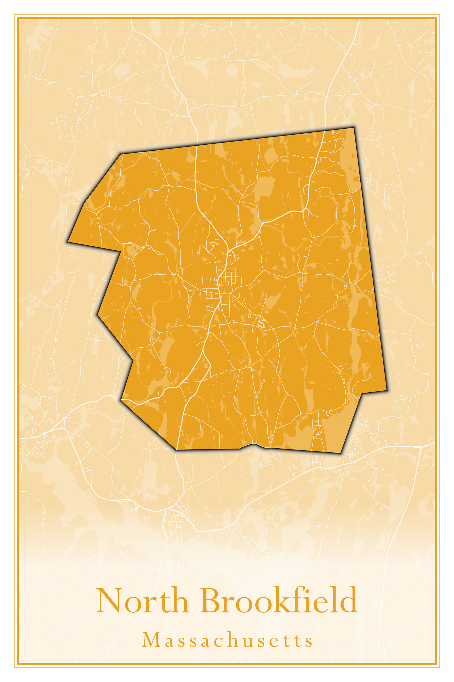 Massachusetts Towns - Street Map (North Adams - North Brookfield)