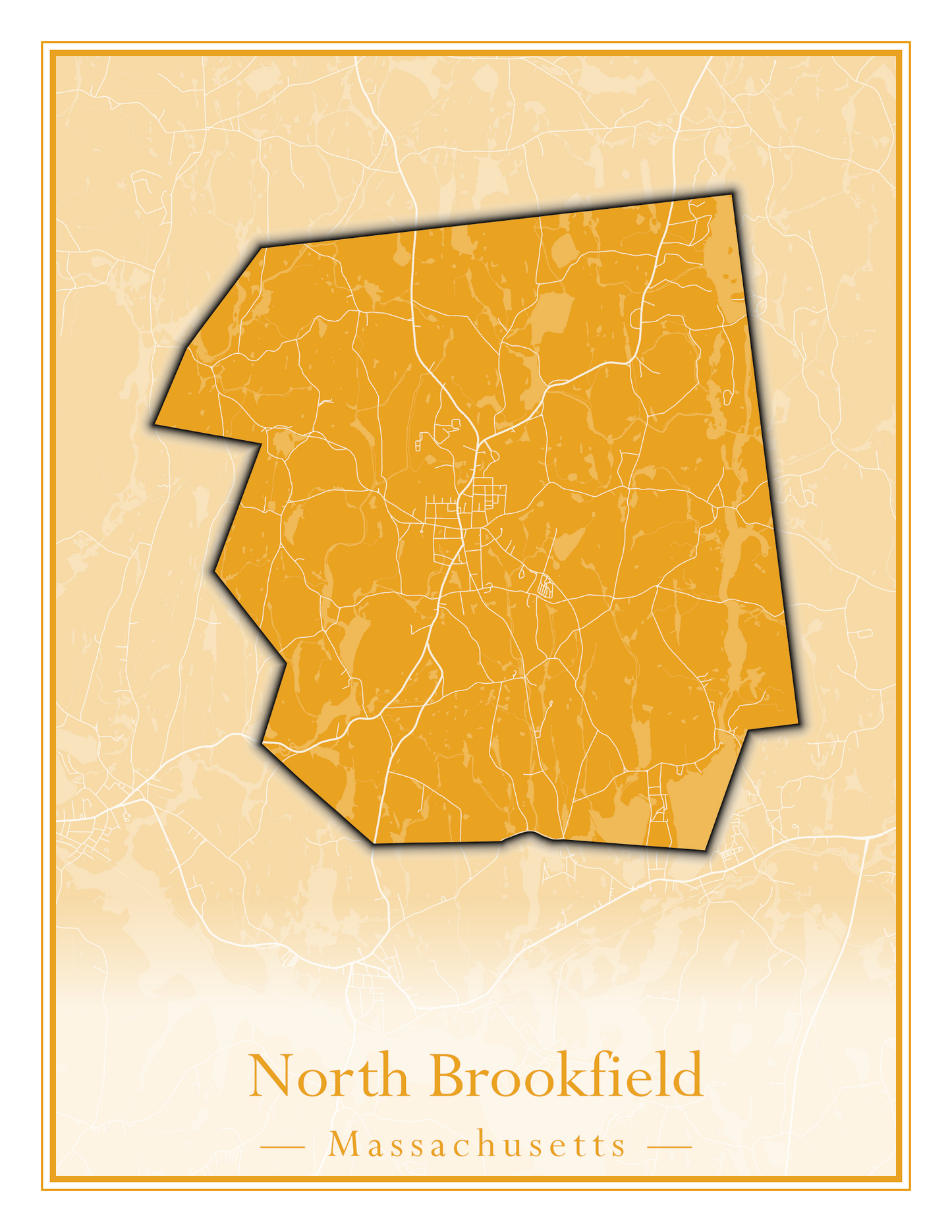 Massachusetts Towns - Street Map (North Adams - North Brookfield)