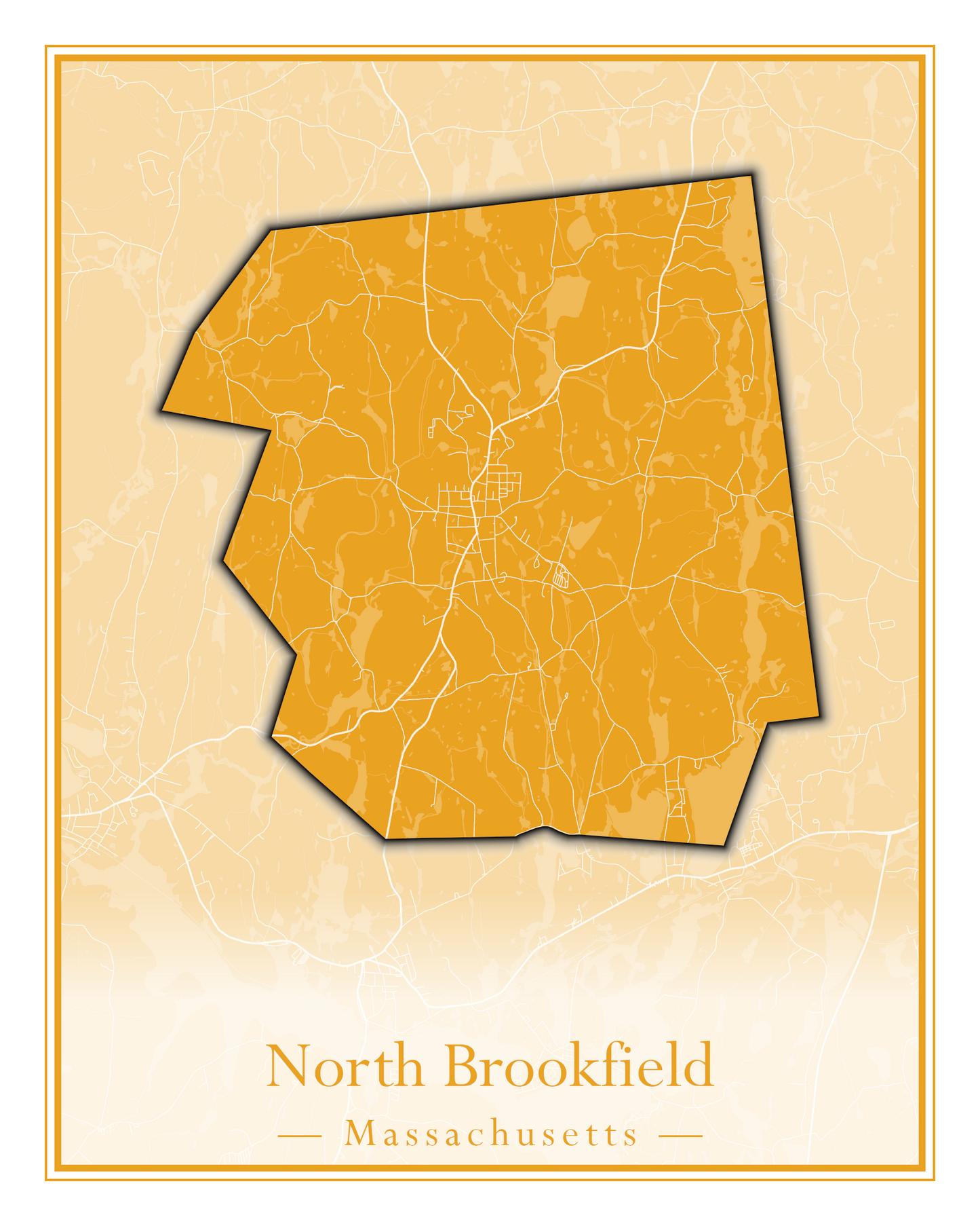 Massachusetts Towns - Street Map (North Adams - North Brookfield)