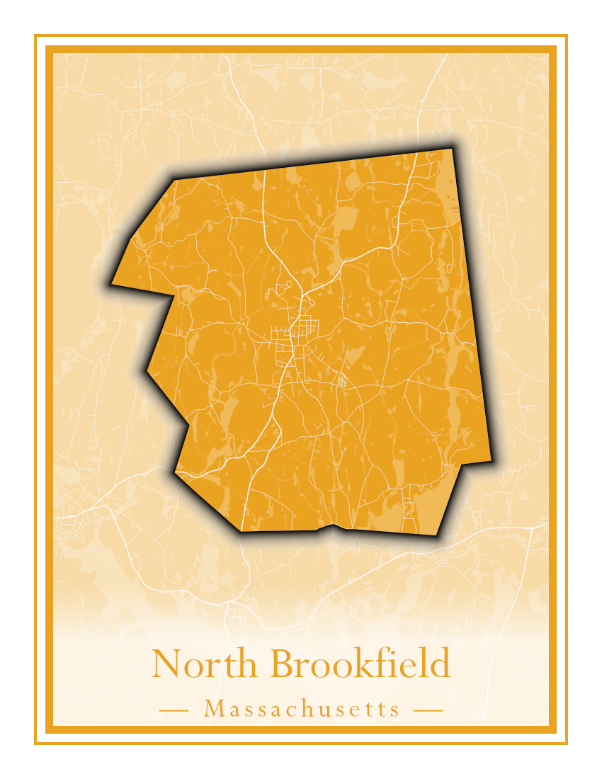 Massachusetts Towns - Street Map (North Adams - North Brookfield)