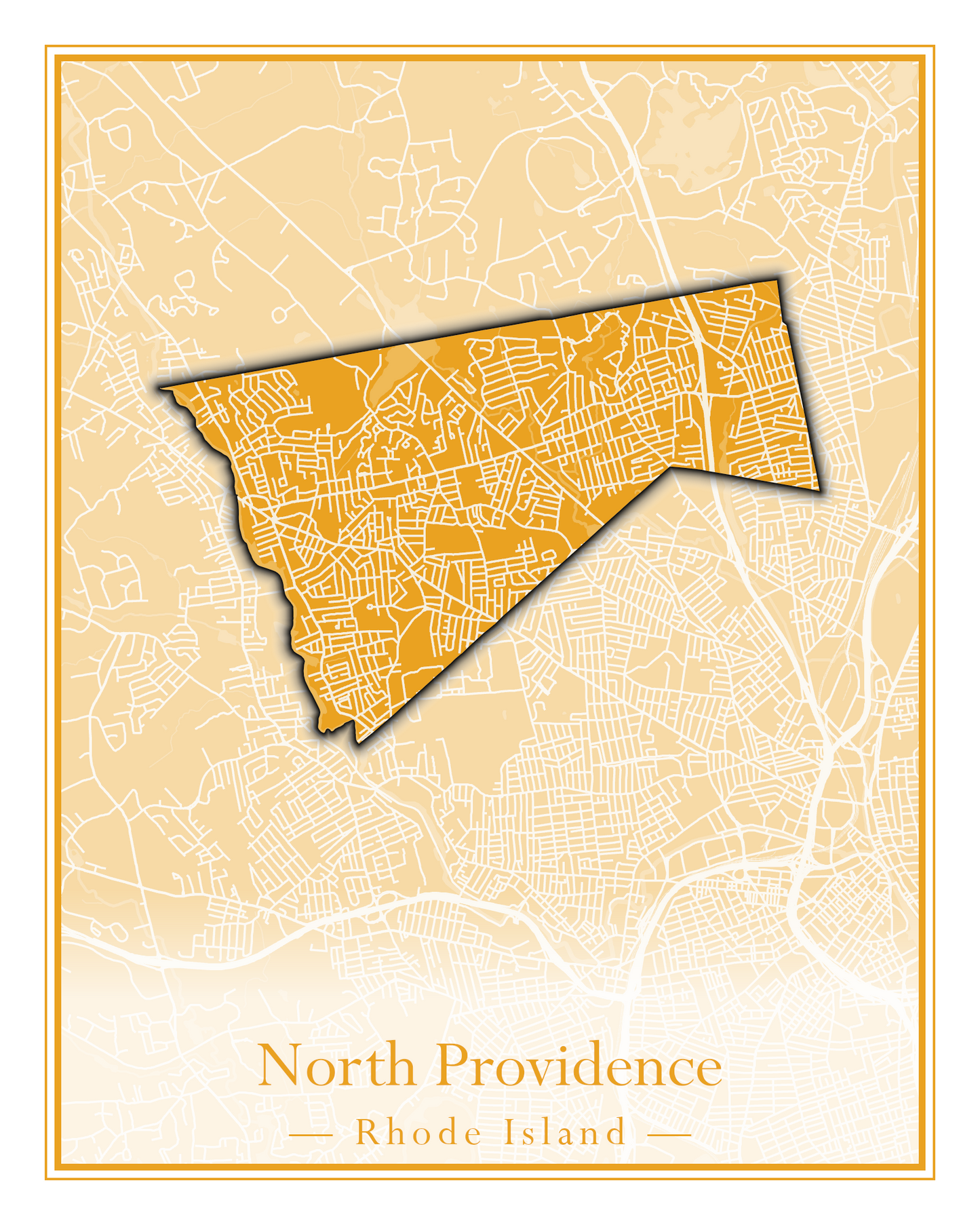 Rhode Island Towns - Street Map (New Shoreham - North Providence)