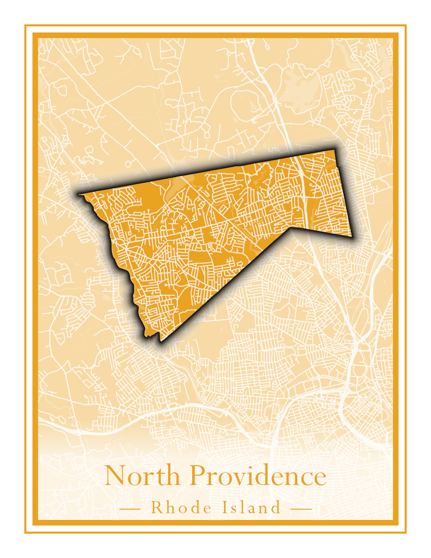 Rhode Island Towns - Street Map (New Shoreham - North Providence)