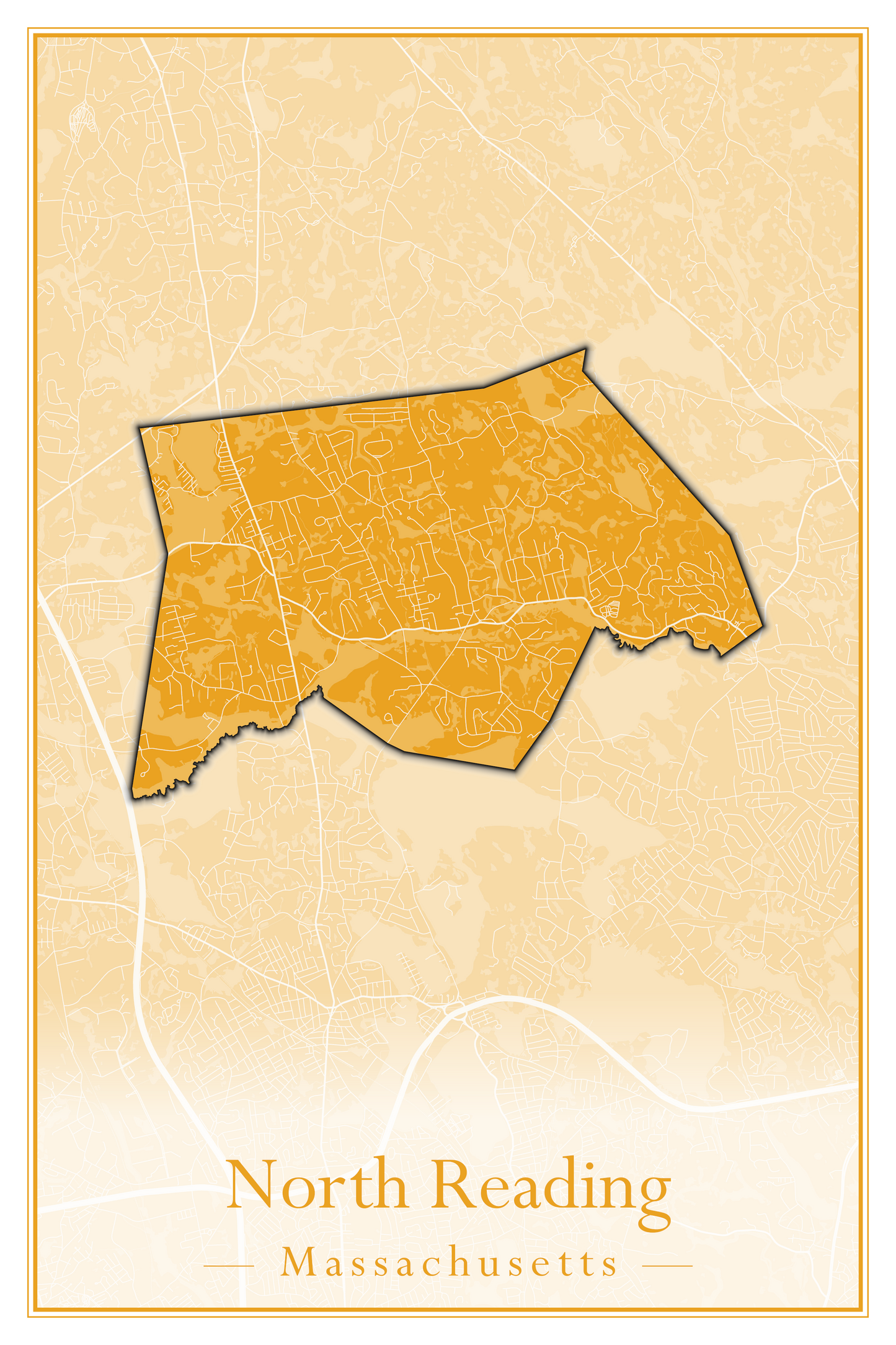 Massachusetts Towns - Street Map (North Reading - Northbridge)