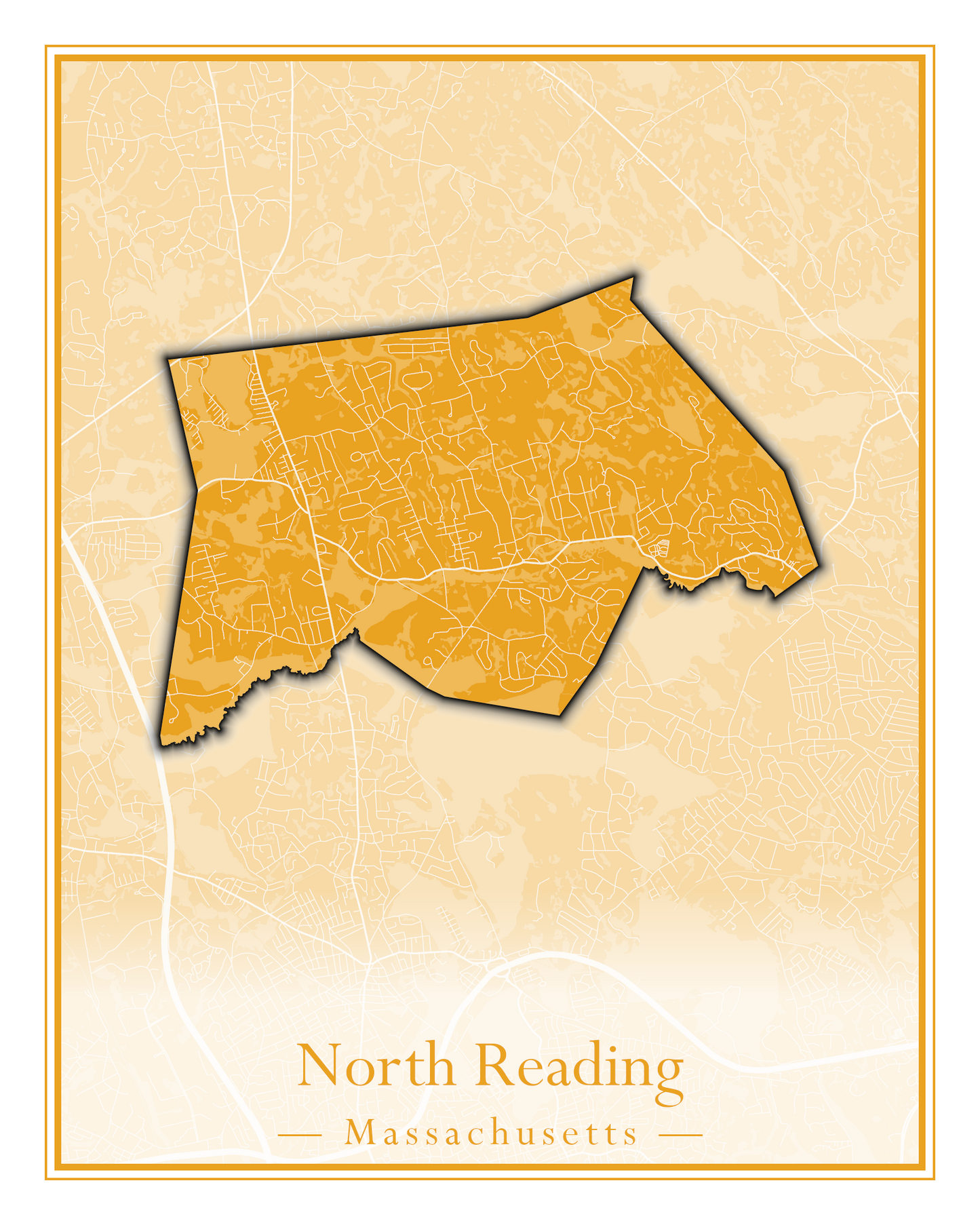 Massachusetts Towns - Street Map (North Reading - Northbridge)