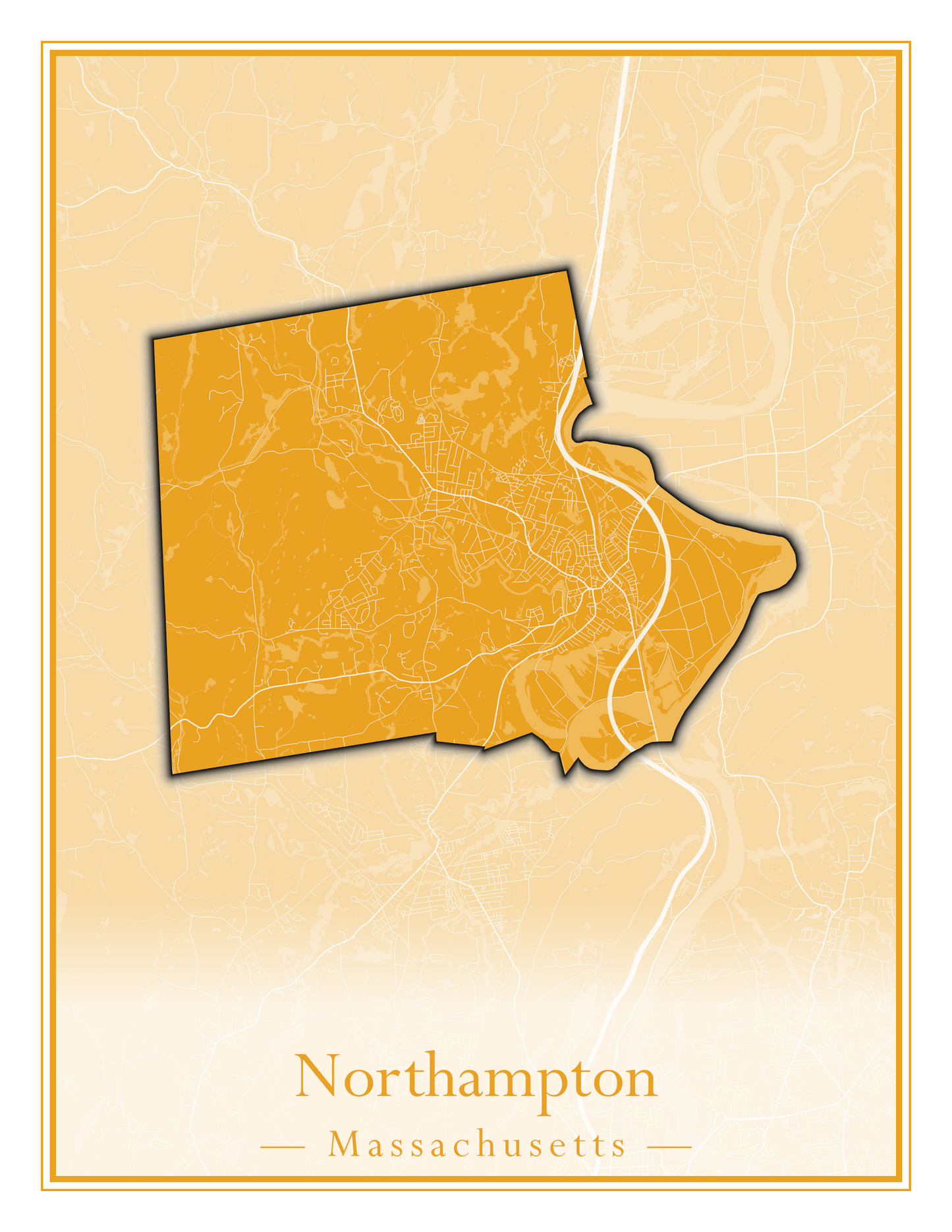 Massachusetts Towns - Street Map (North Reading - Northbridge)