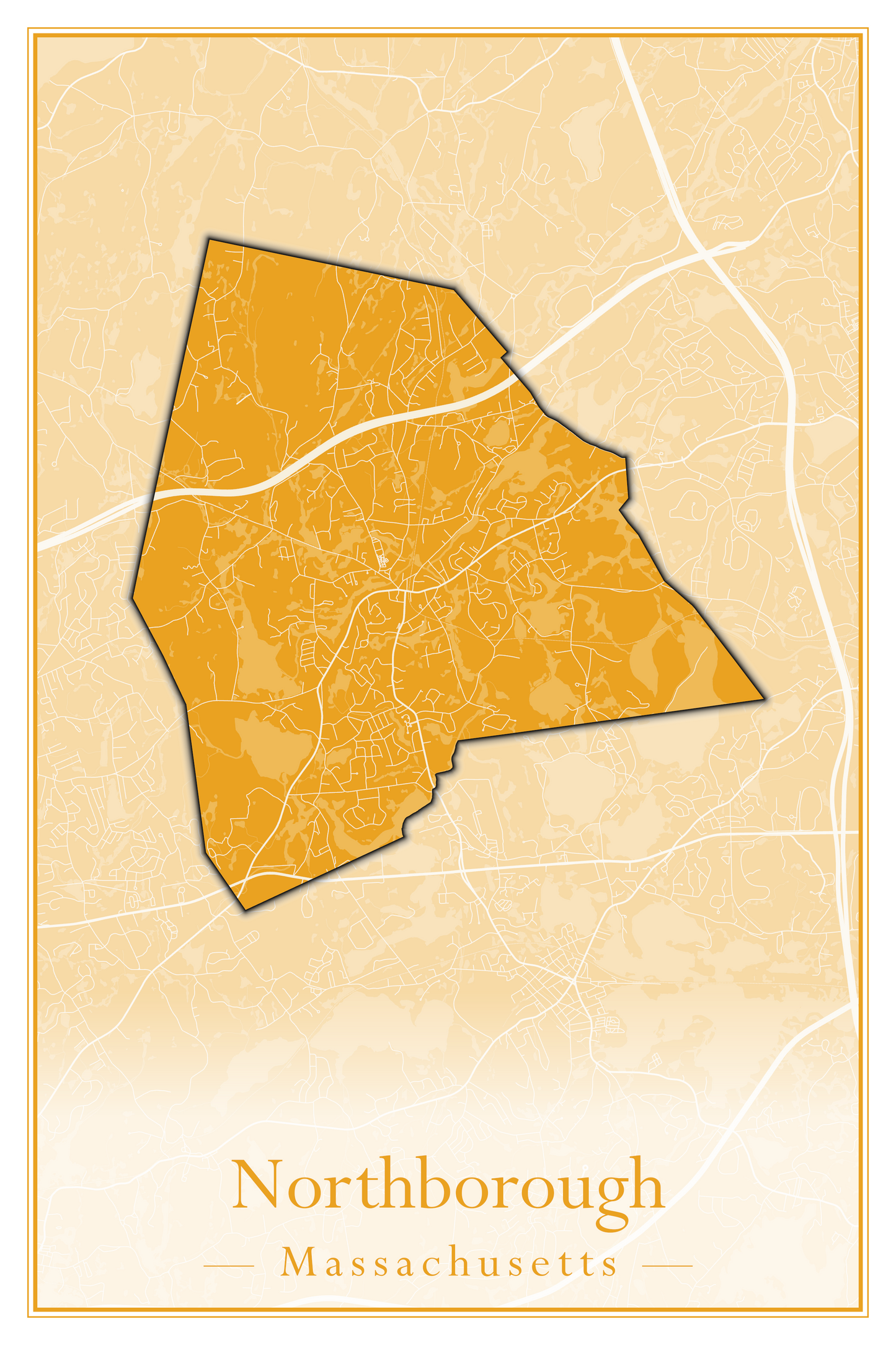 Massachusetts Towns - Street Map (North Reading - Northbridge)