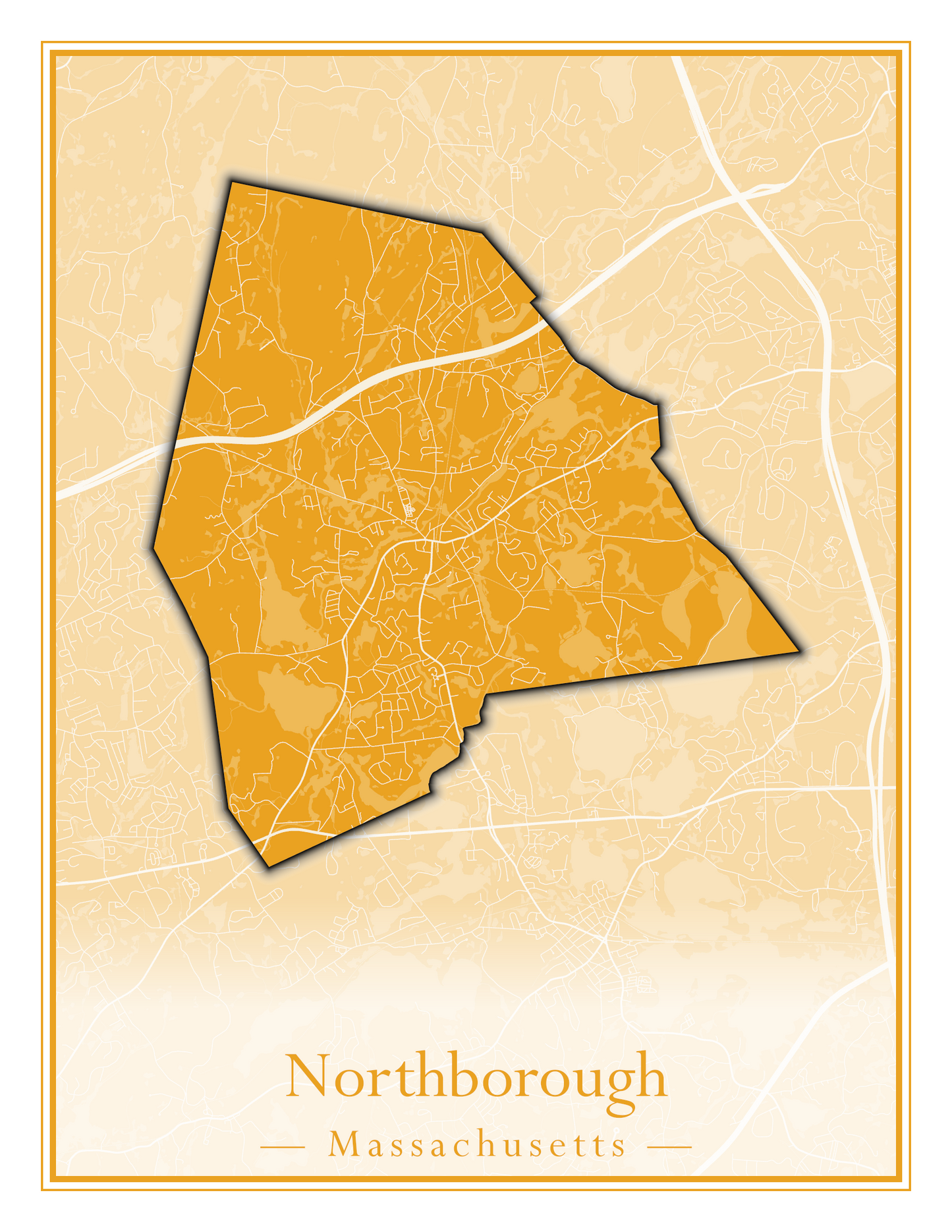 Massachusetts Towns - Street Map (North Reading - Northbridge)