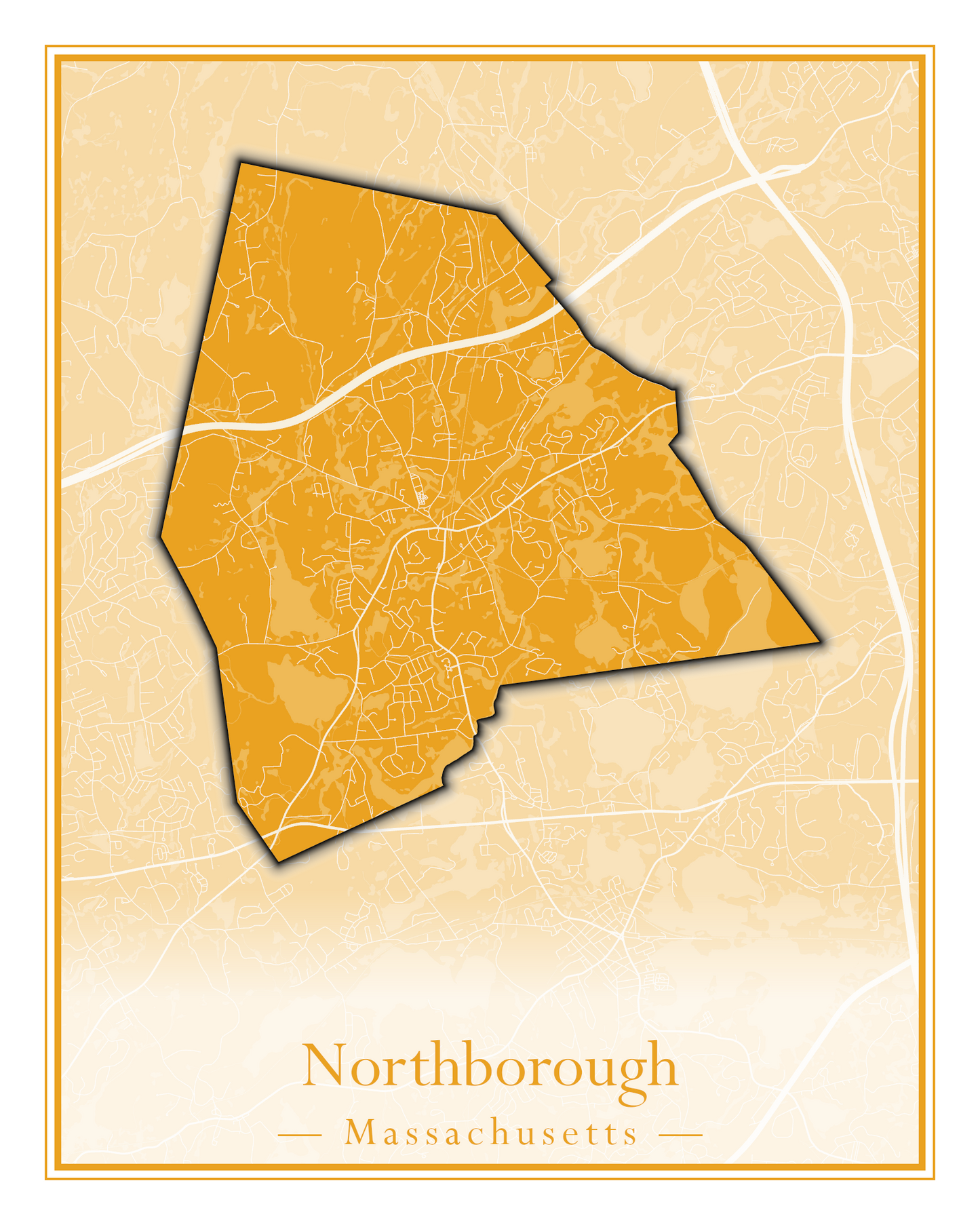 Massachusetts Towns - Street Map (North Reading - Northbridge)