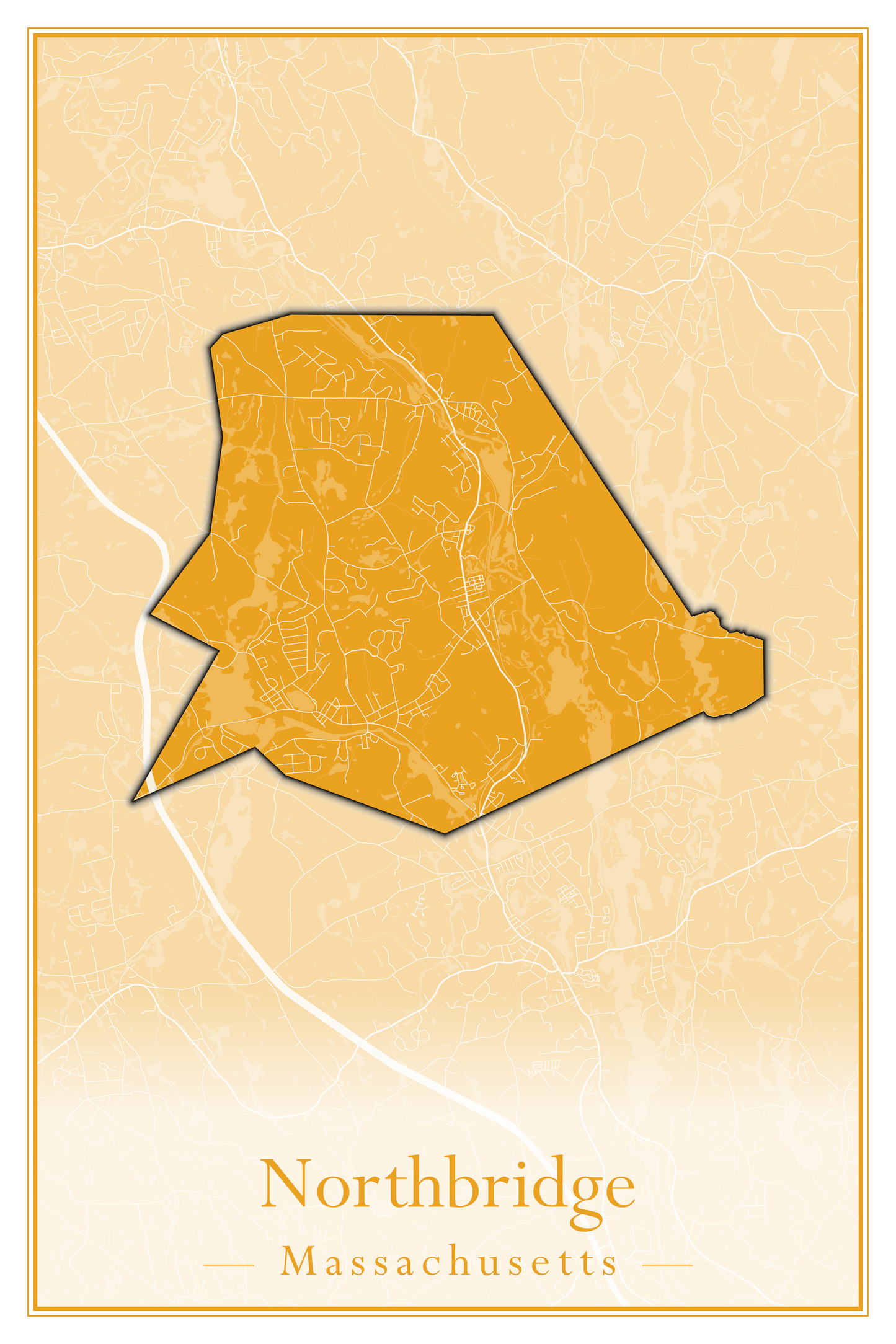 Massachusetts Towns - Street Map (North Reading - Northbridge)