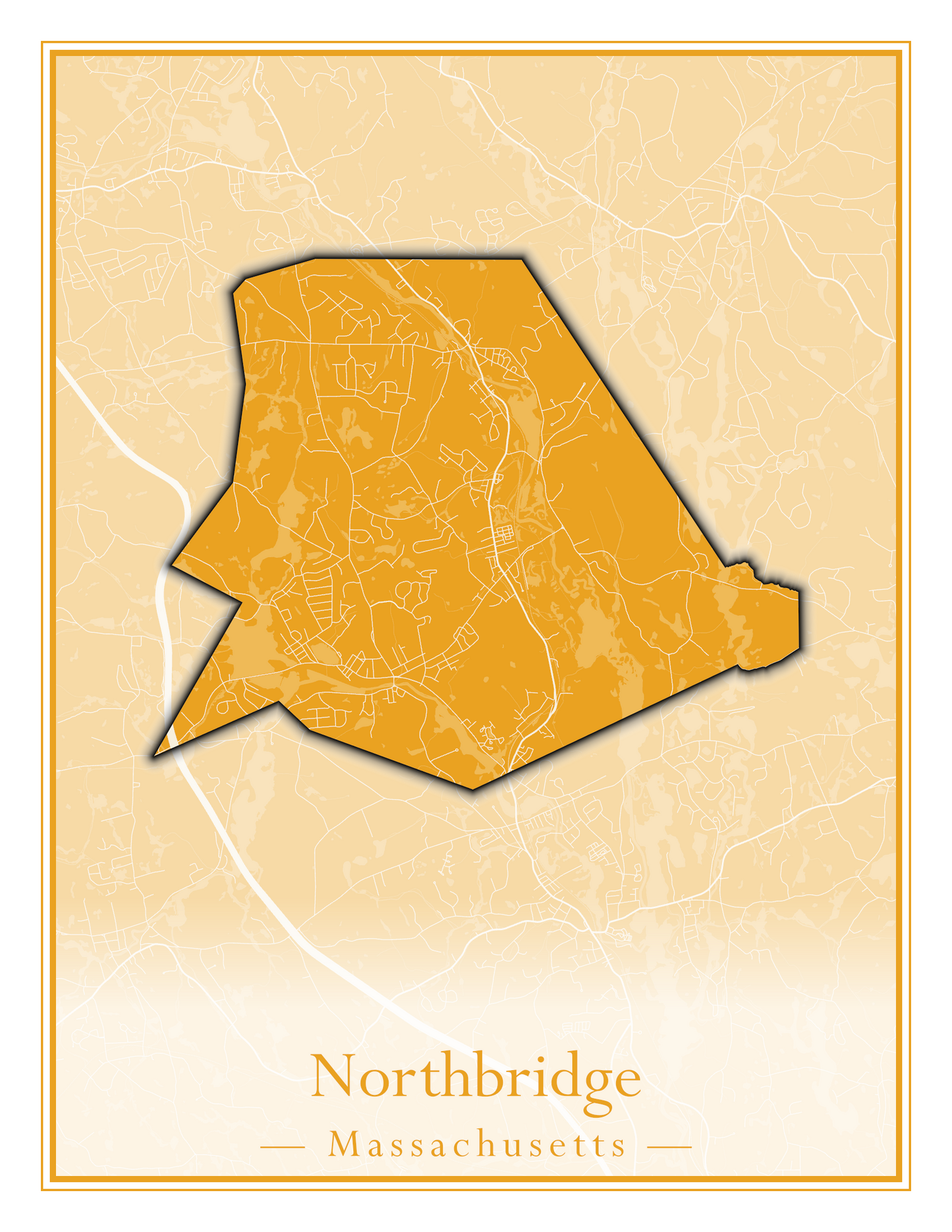 Massachusetts Towns - Street Map (North Reading - Northbridge)