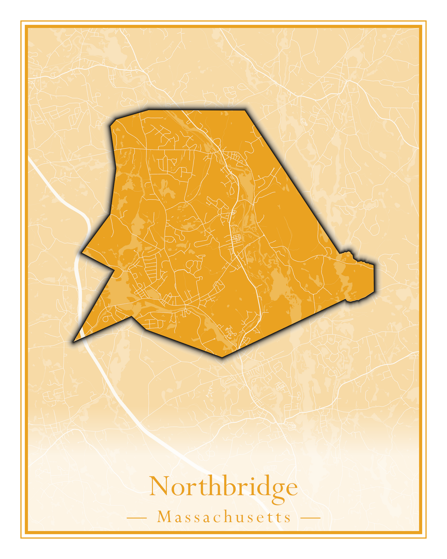 Massachusetts Towns - Street Map (North Reading - Northbridge)