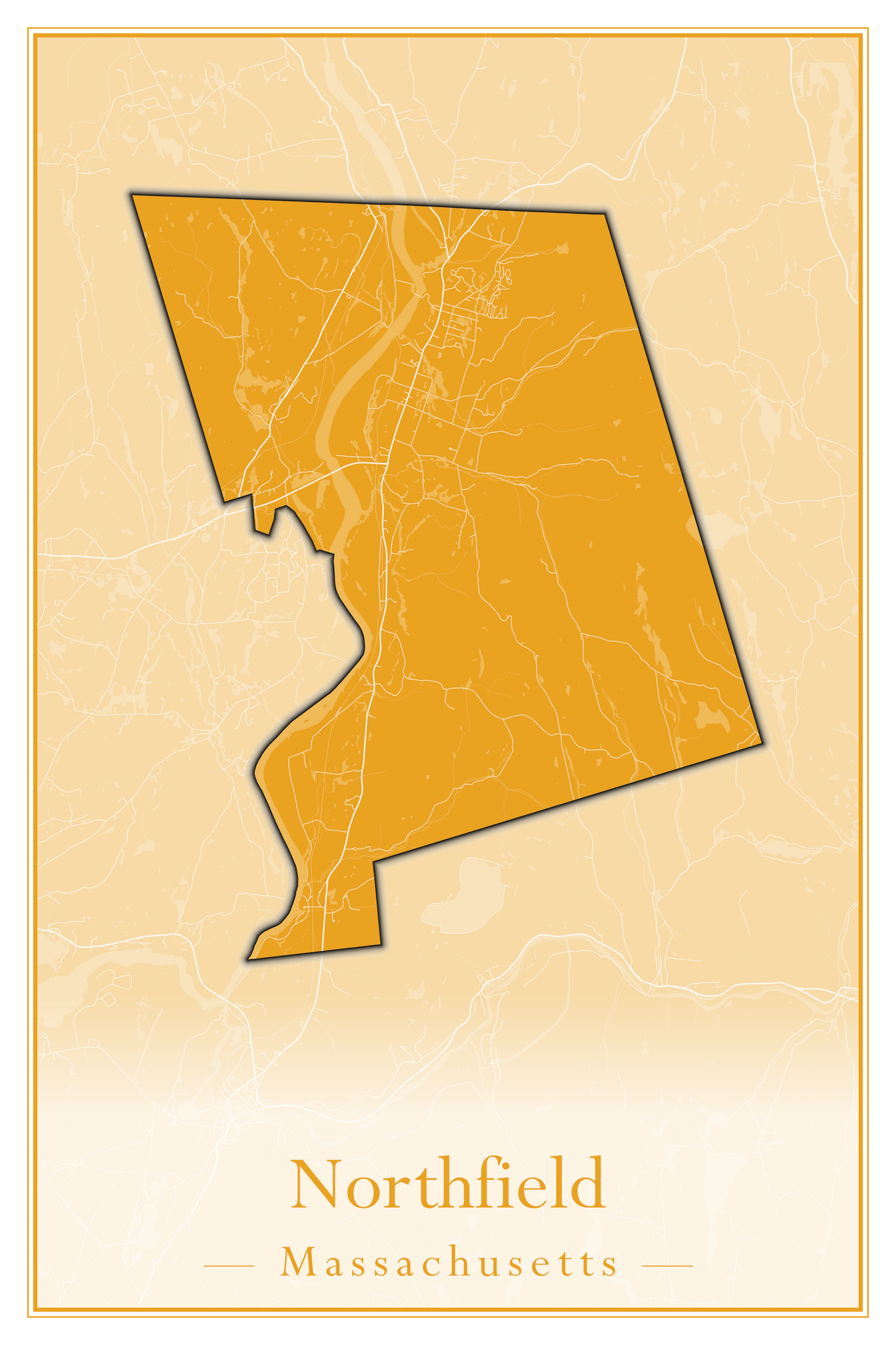 Massachusetts Towns - Street Map (Northfield - Norwood)